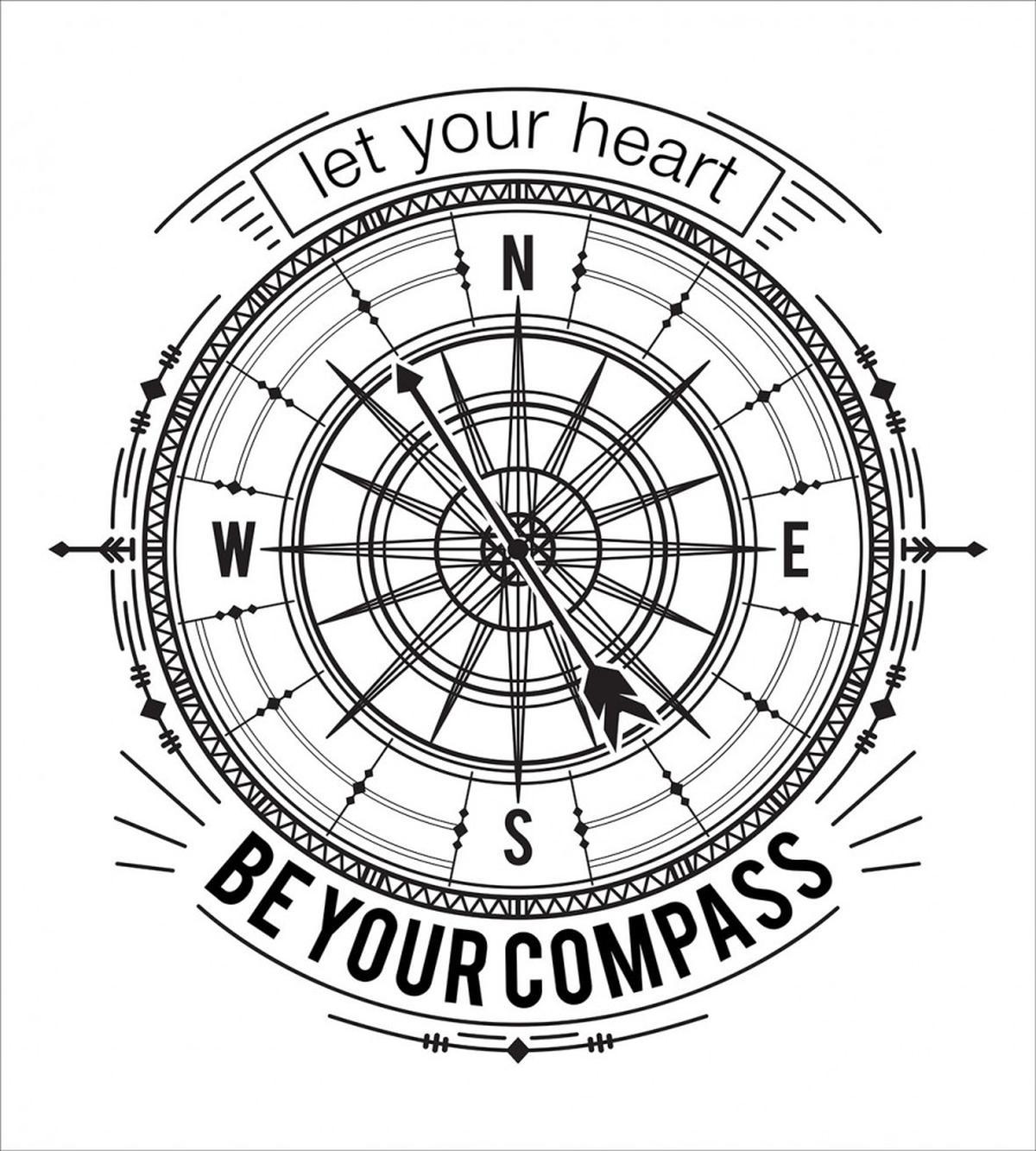 Monochrome Compass — Pattern