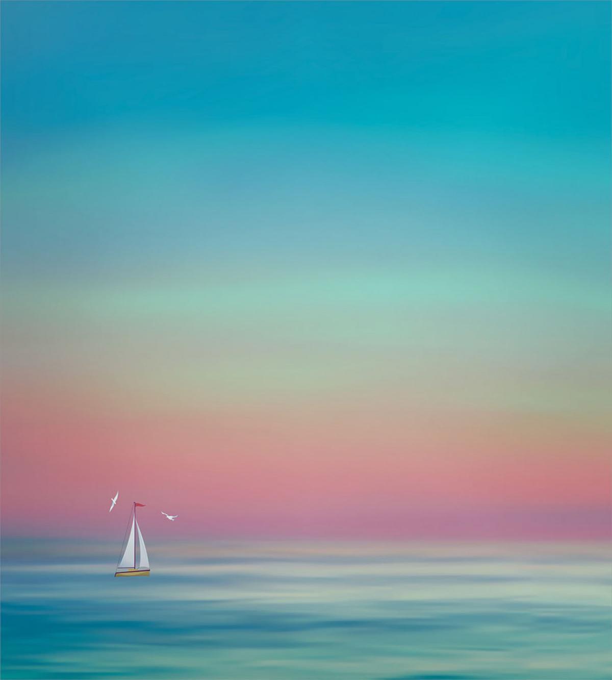Ombre Calm Sea Tides Artwork — Pattern
