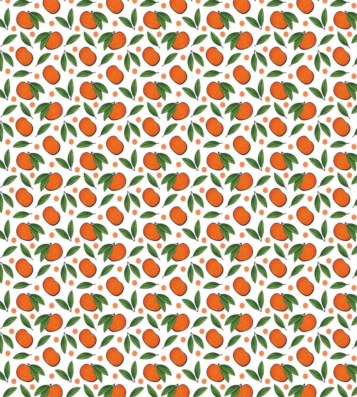 Mandarin and Polka Dots — Pattern