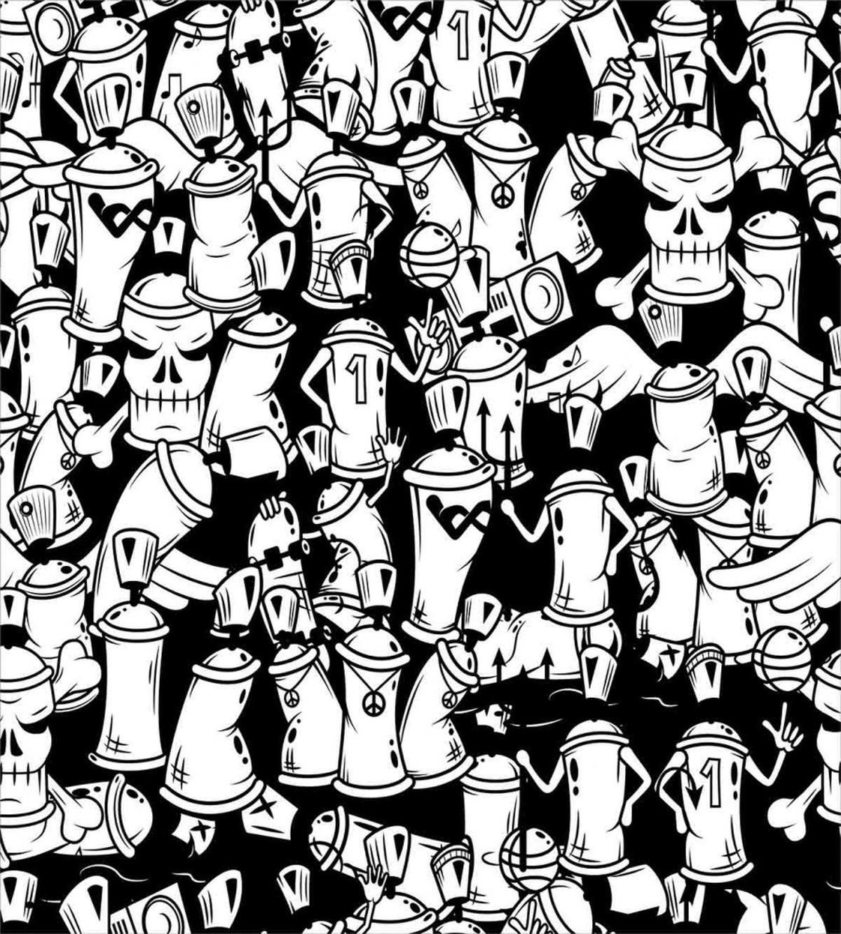 Devil Spray Cans — Pattern