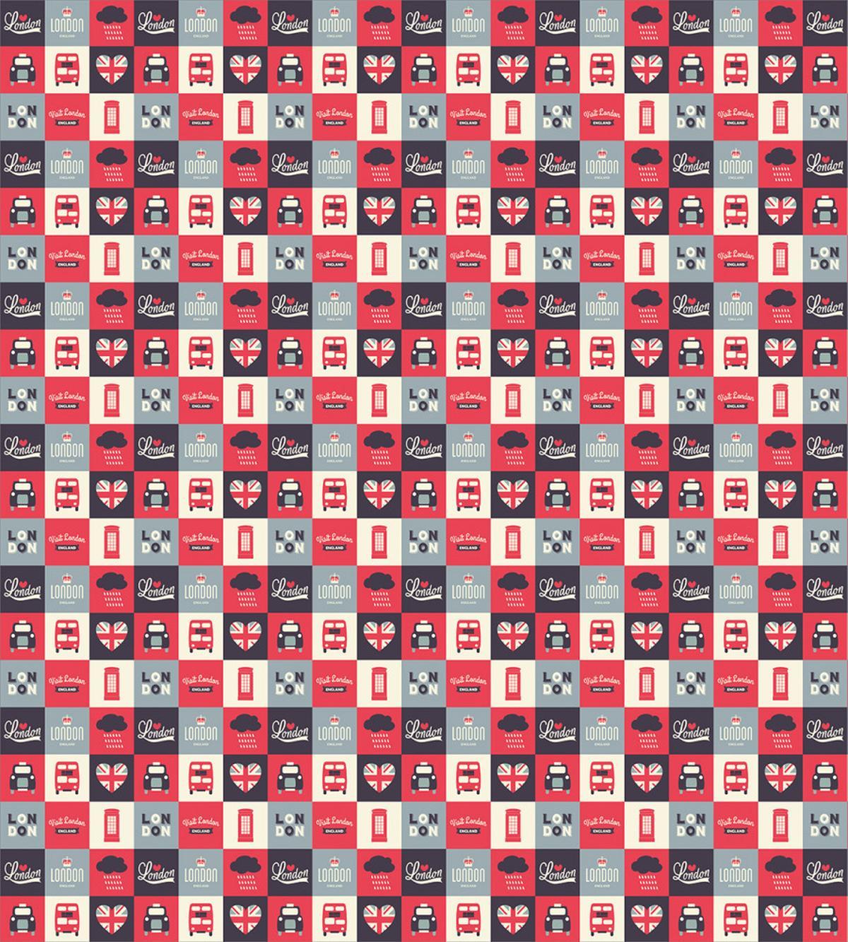 Retro UK Europe Travel — Pattern