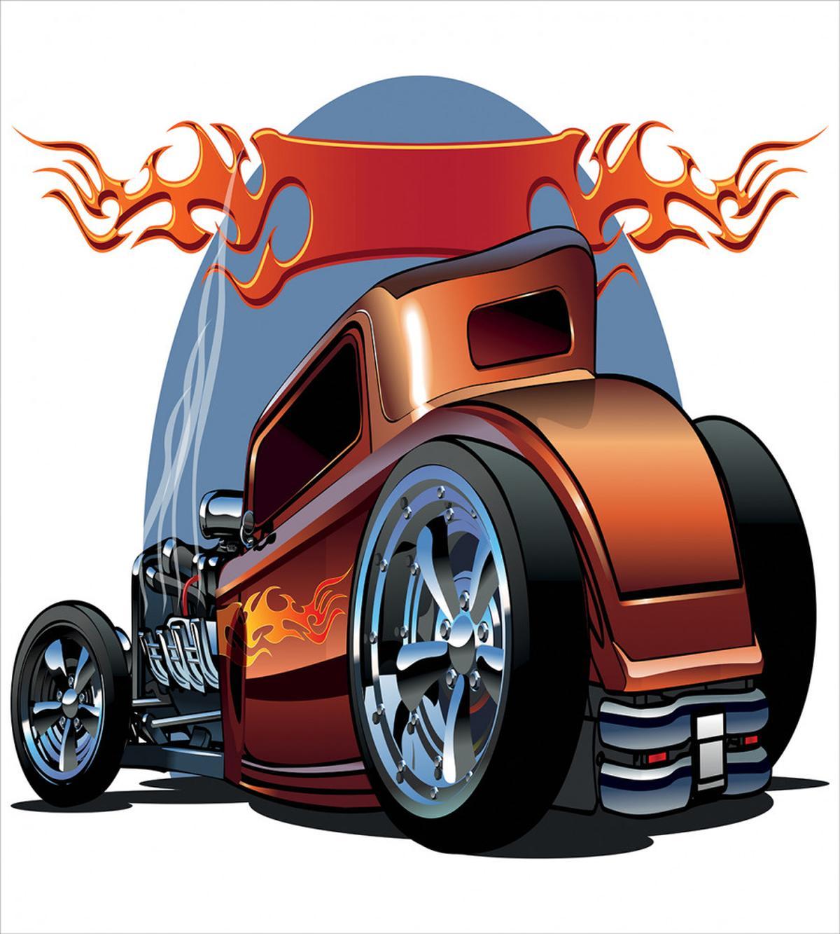 Cartooon Hot Rod Classic — Pattern