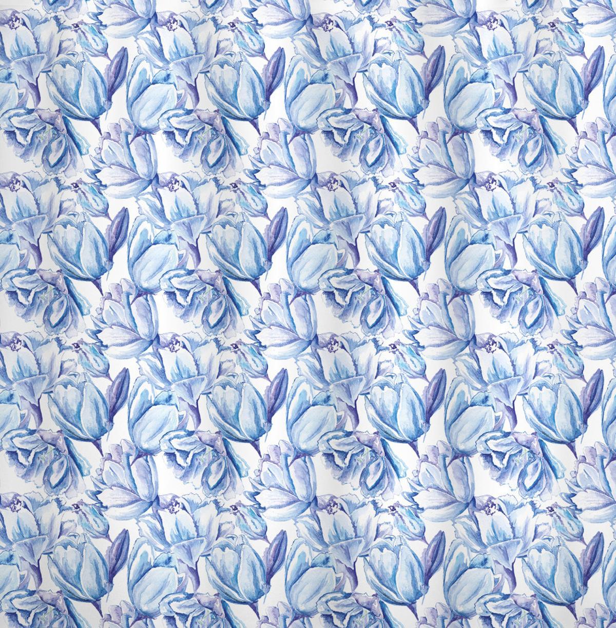 Monotone Watercolor Art Flowers — Pattern