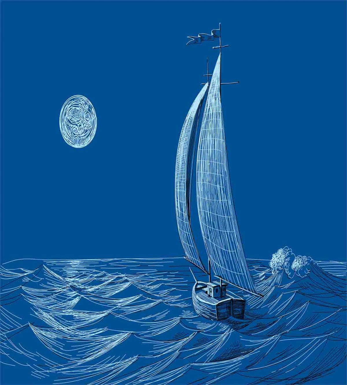Ship on Ocean Moon — Pattern