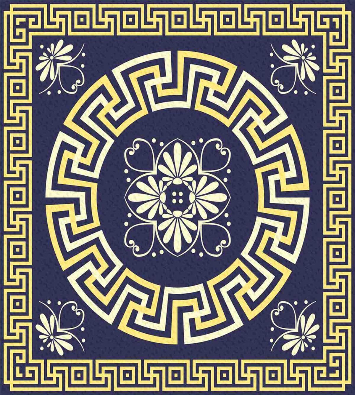 Retro Spring Meander — Pattern