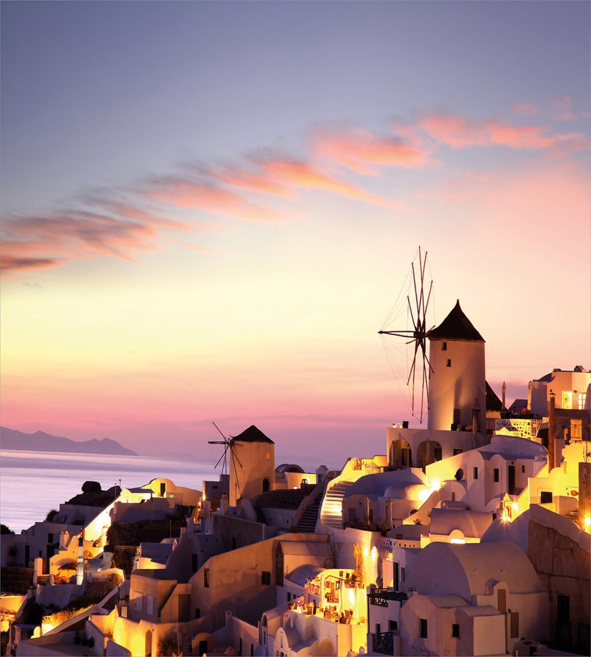 Santorini Greece View — Pattern