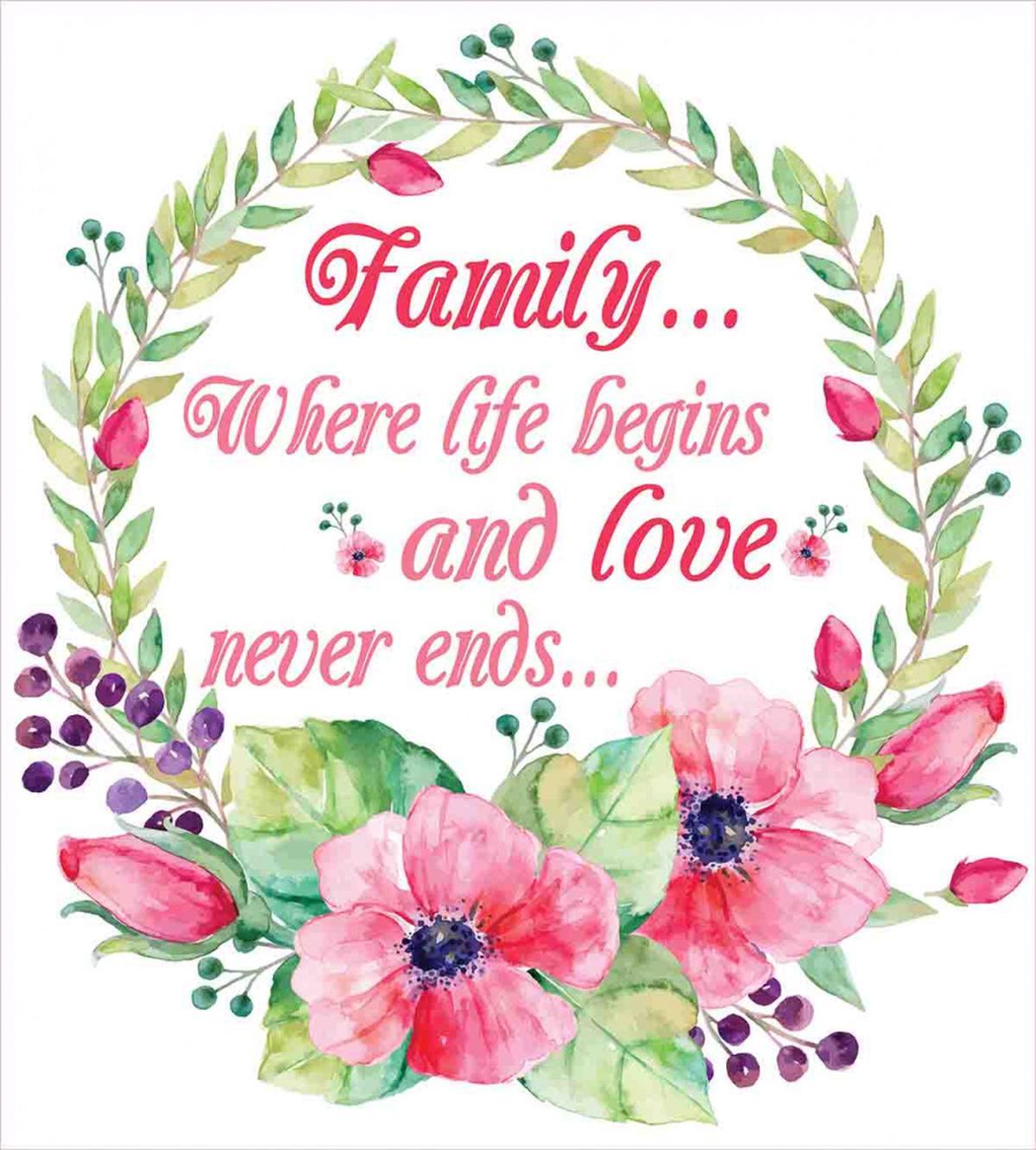Family Love Saying Wreath — Pattern