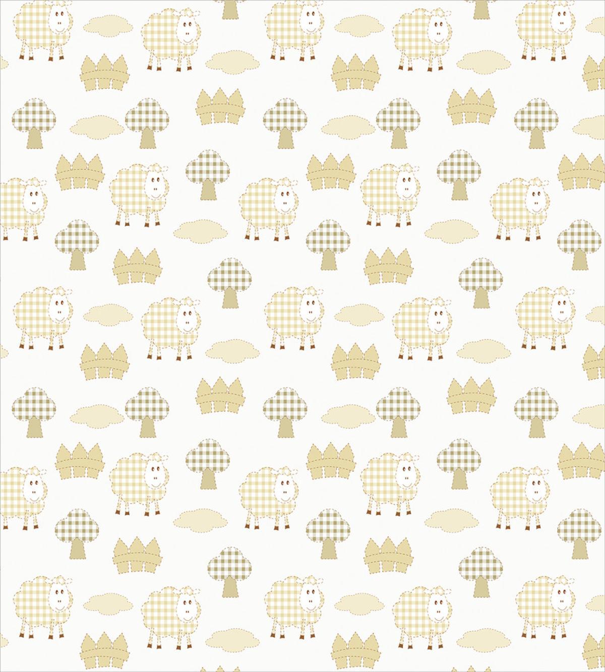 Farm Sheeps Trees Fences — Pattern