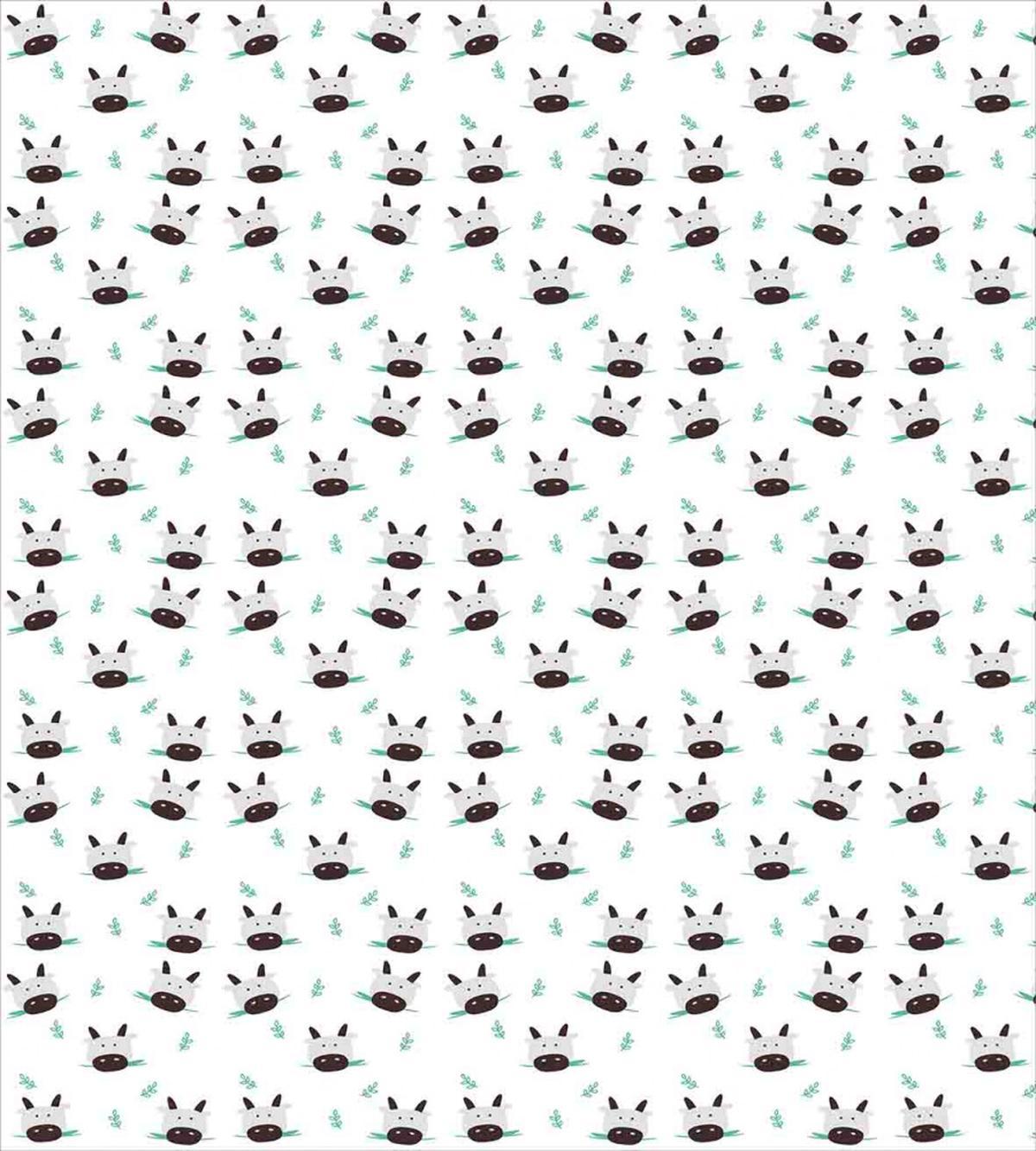 Cow Heads Chewing Grass — Pattern