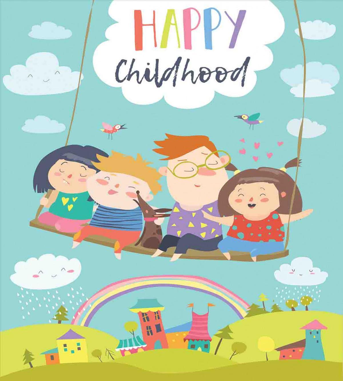 Happy Kids on a Swing — Pattern