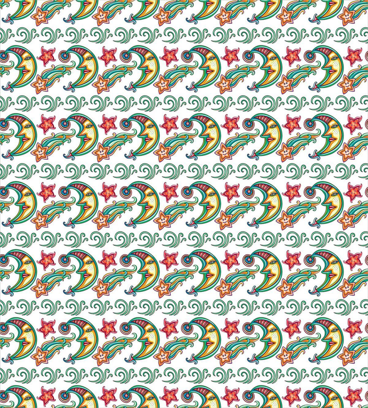 Fantasy Moon Comet Faces — Pattern