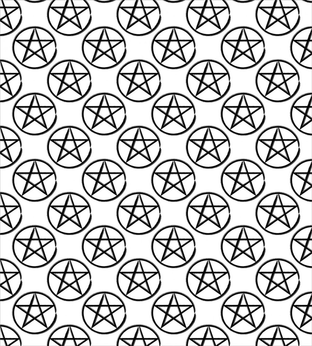 Pentagram Star in Circle — Pattern