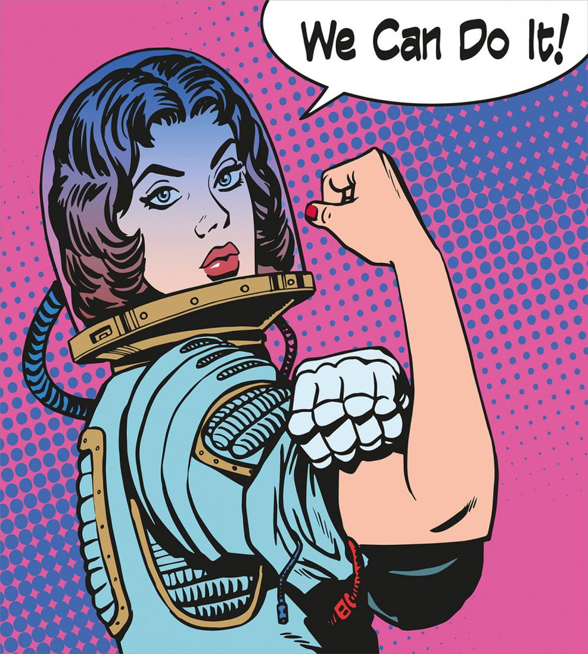 Retro Comics Woman — Pattern