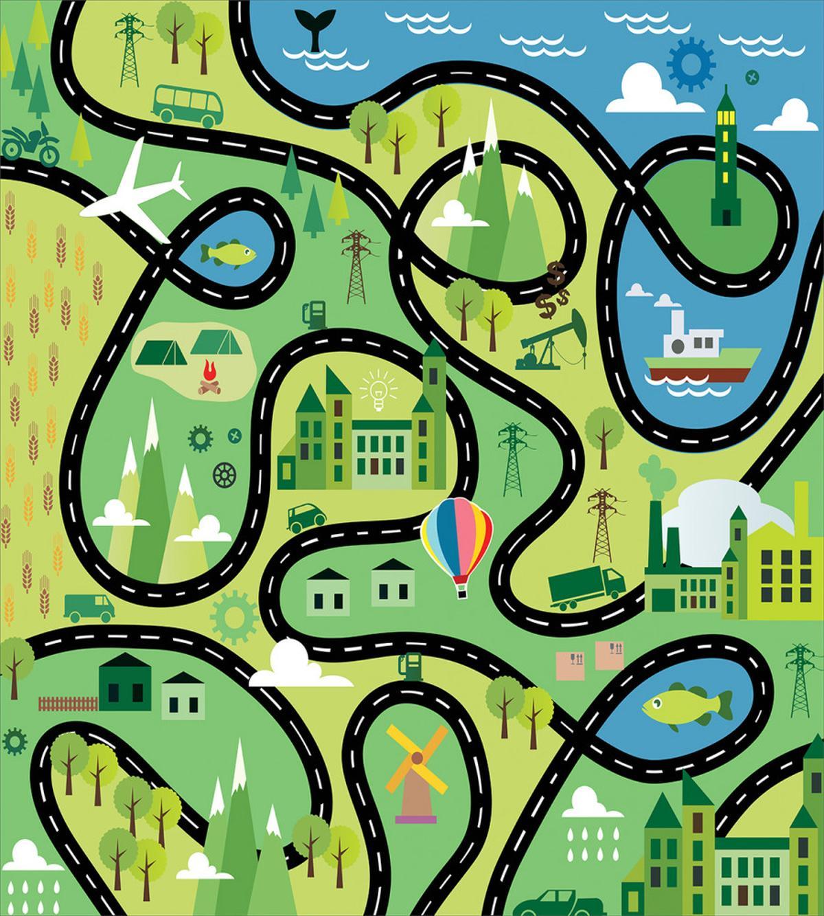 Aerial Coastal Suburbs — Pattern