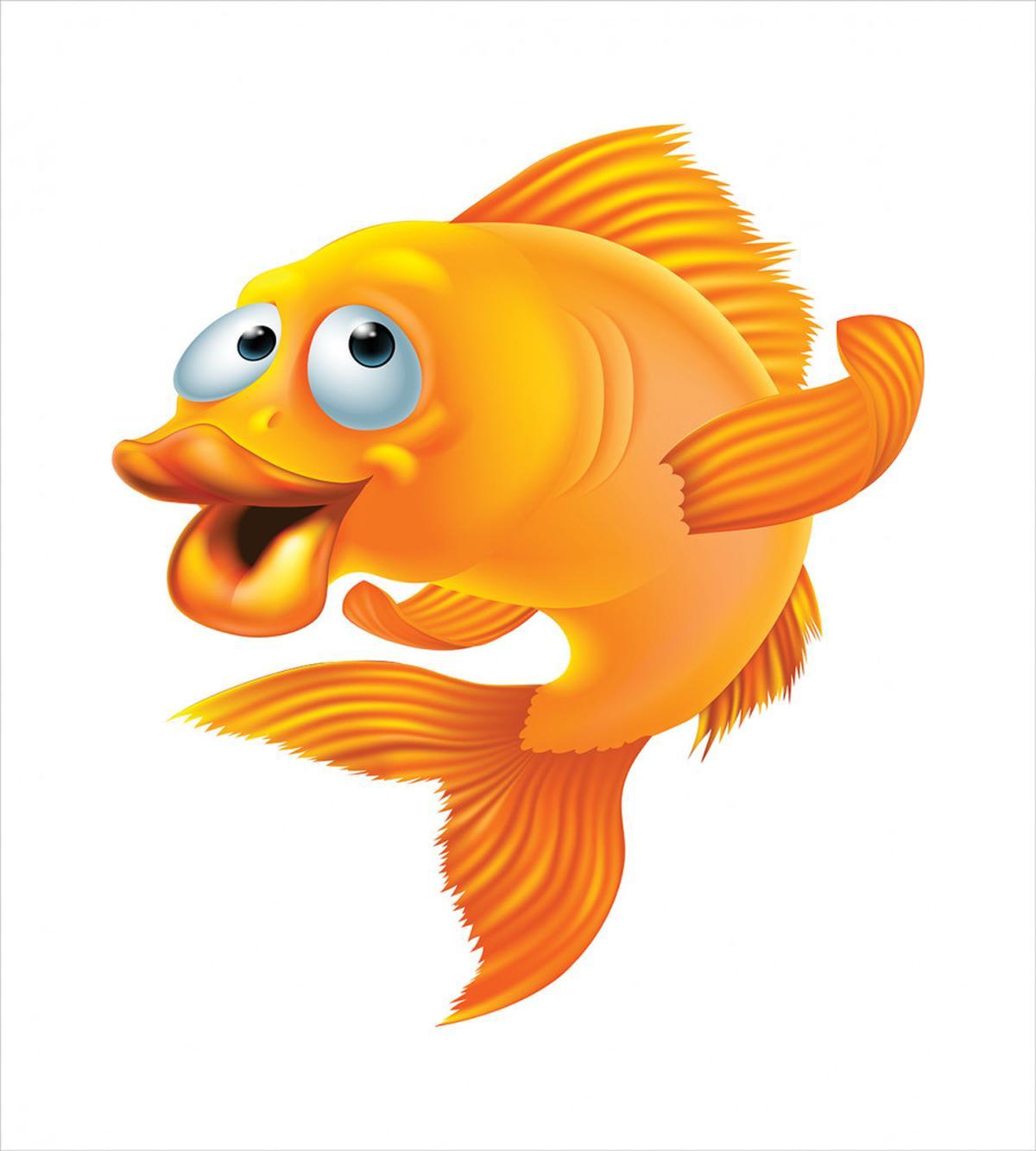 Happy Playful Goldfish — Pattern