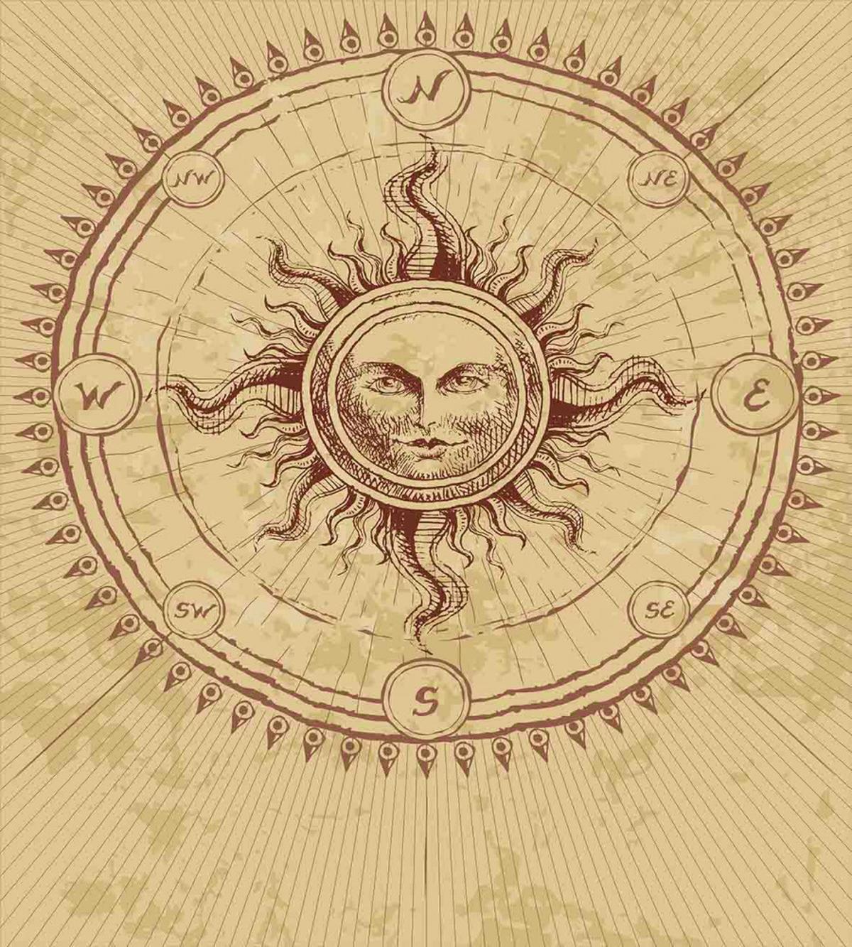 Antique Roman Sun Stone — Pattern