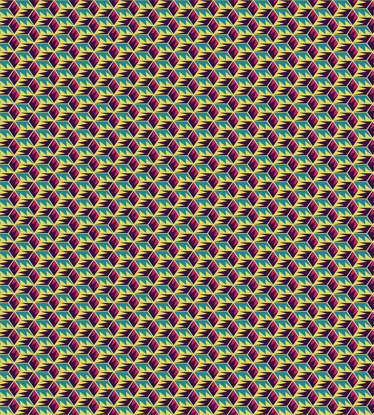 Retro Triangular Cubes — Pattern
