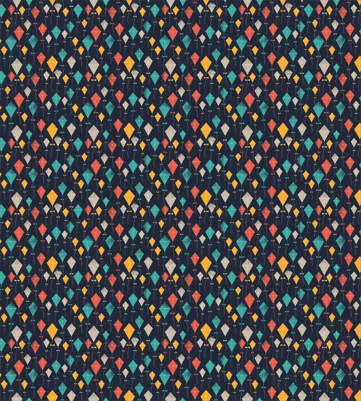 Colorful Flying Kites Grunge — Pattern