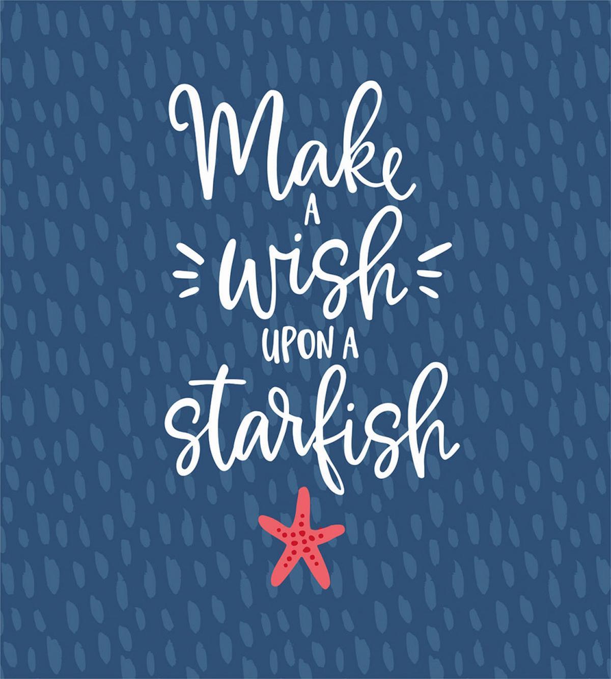 Nautical Text with Starfish — Pattern