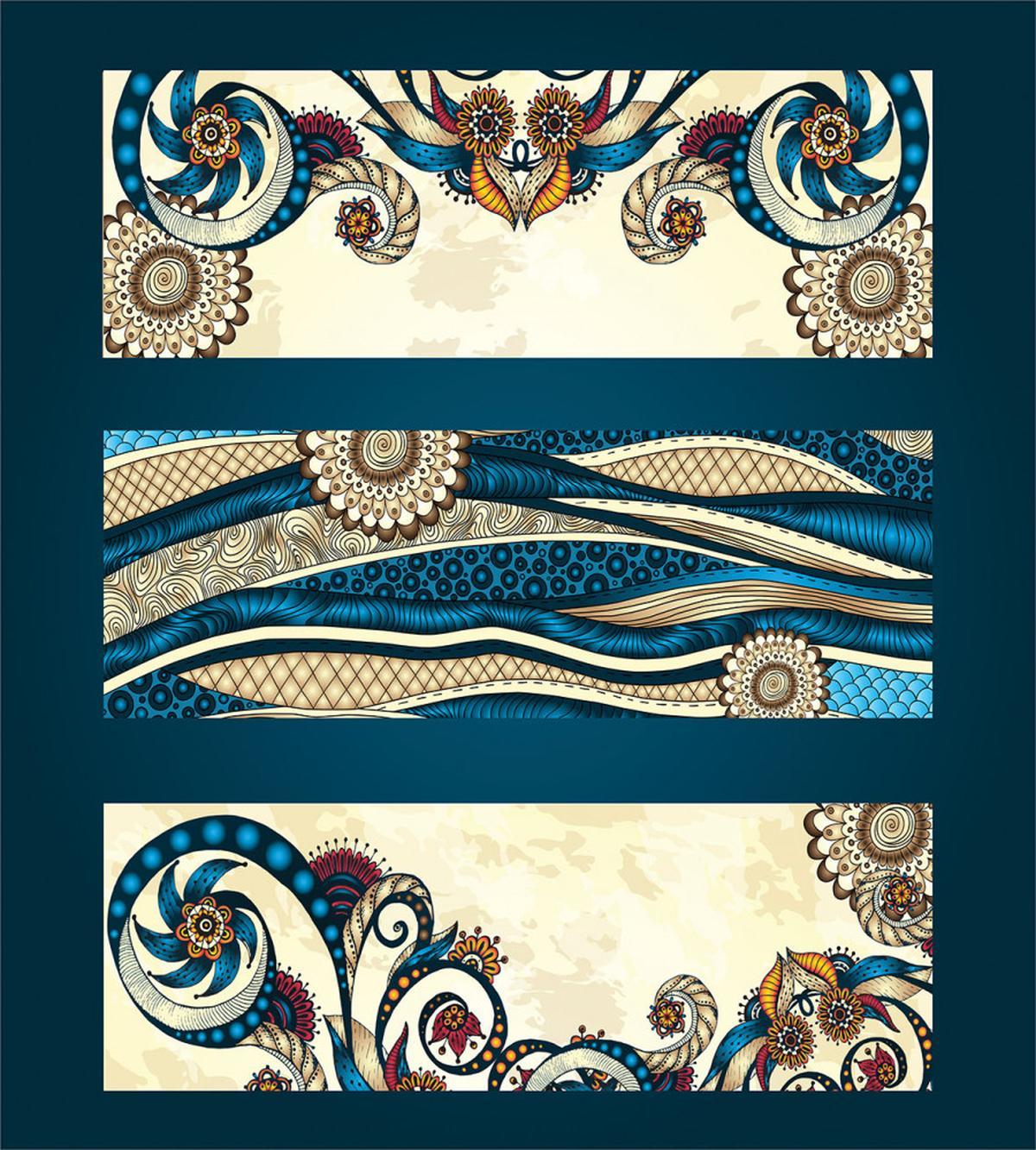 Antique Classic Floral Lines — Pattern