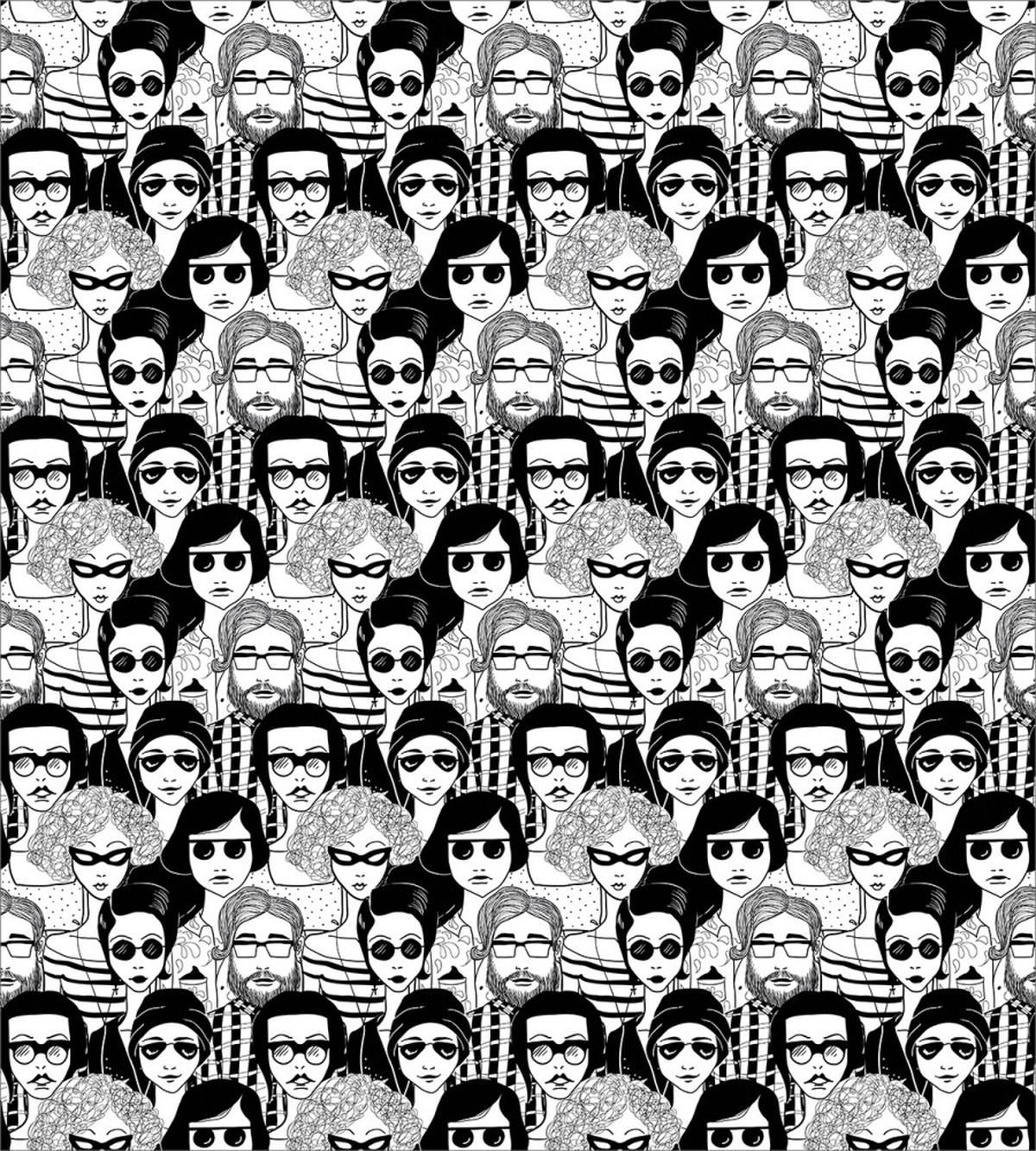 Crowded Street Urban — Pattern
