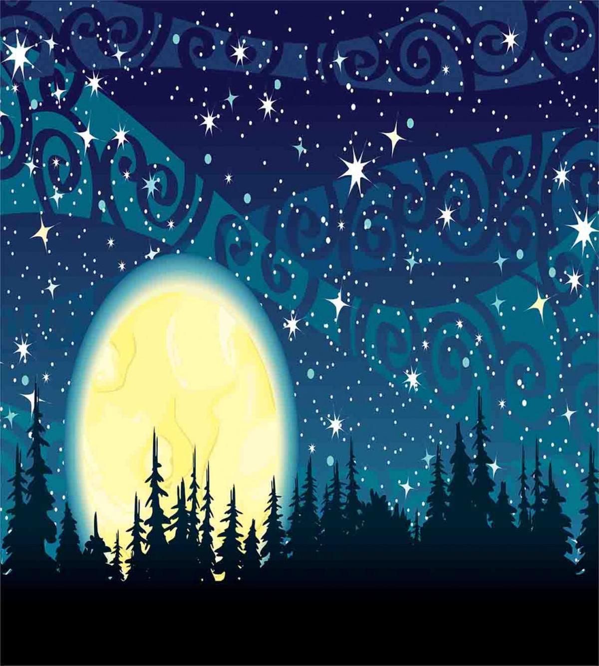 Moon over Forest — Pattern