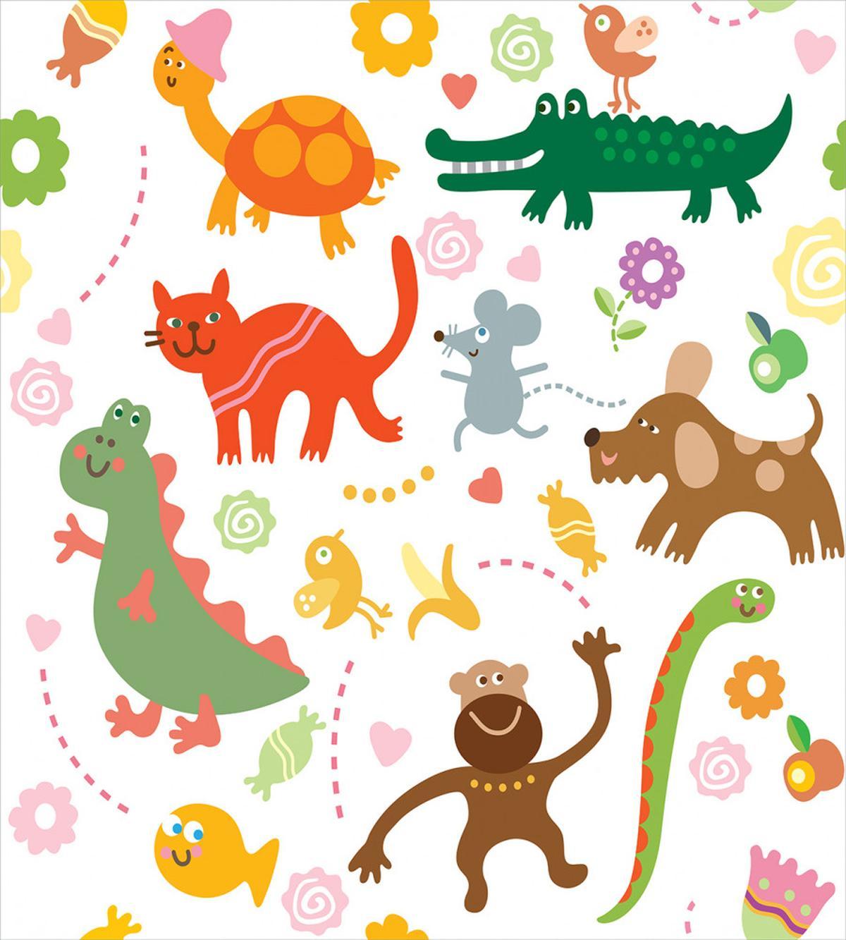 Jolly Cartoon Animals — Pattern