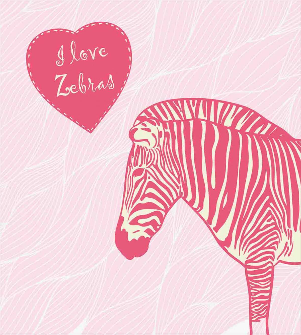 I Love Zebras Words — Pattern