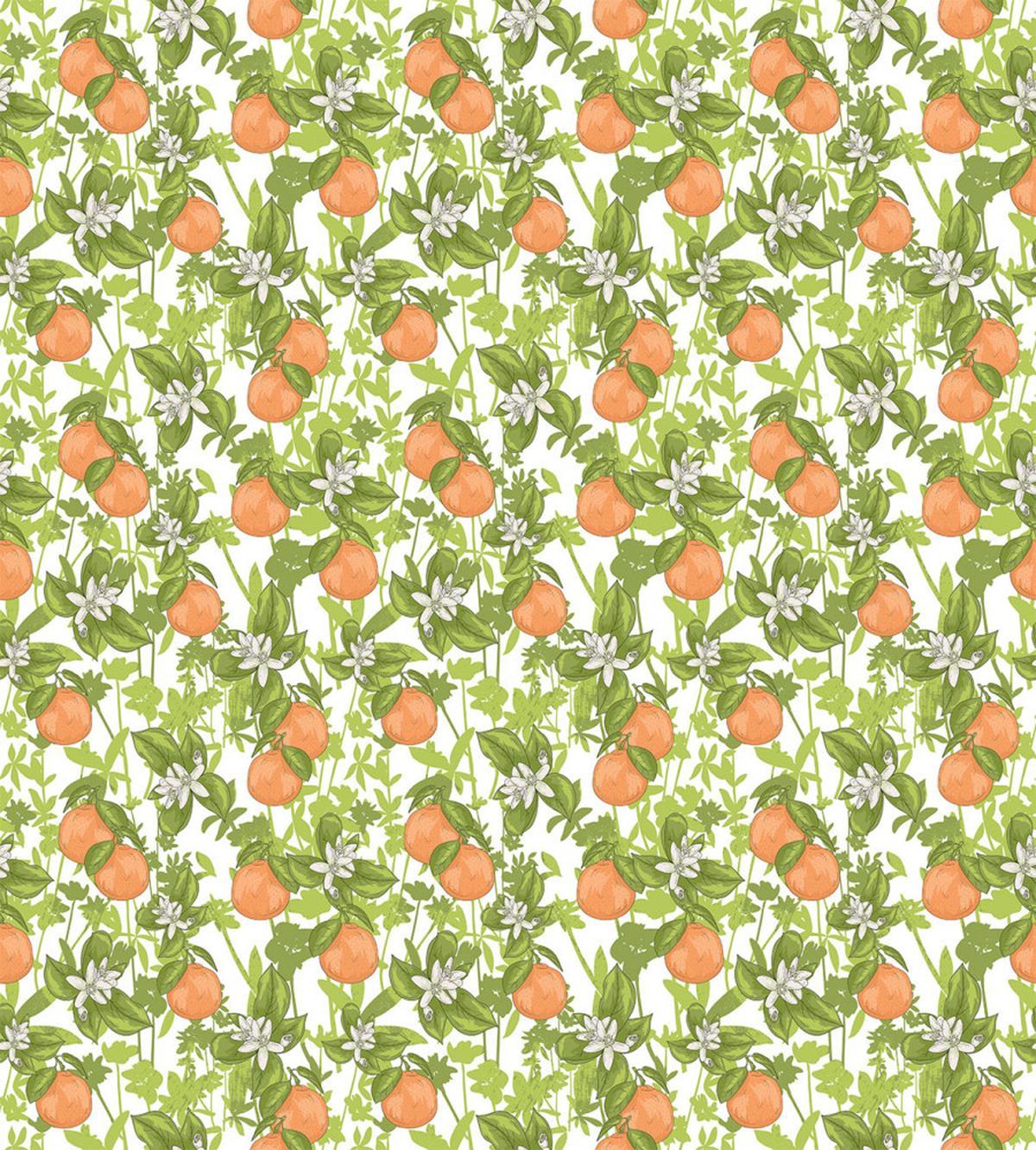Vintage Mandarins Flowers — Pattern