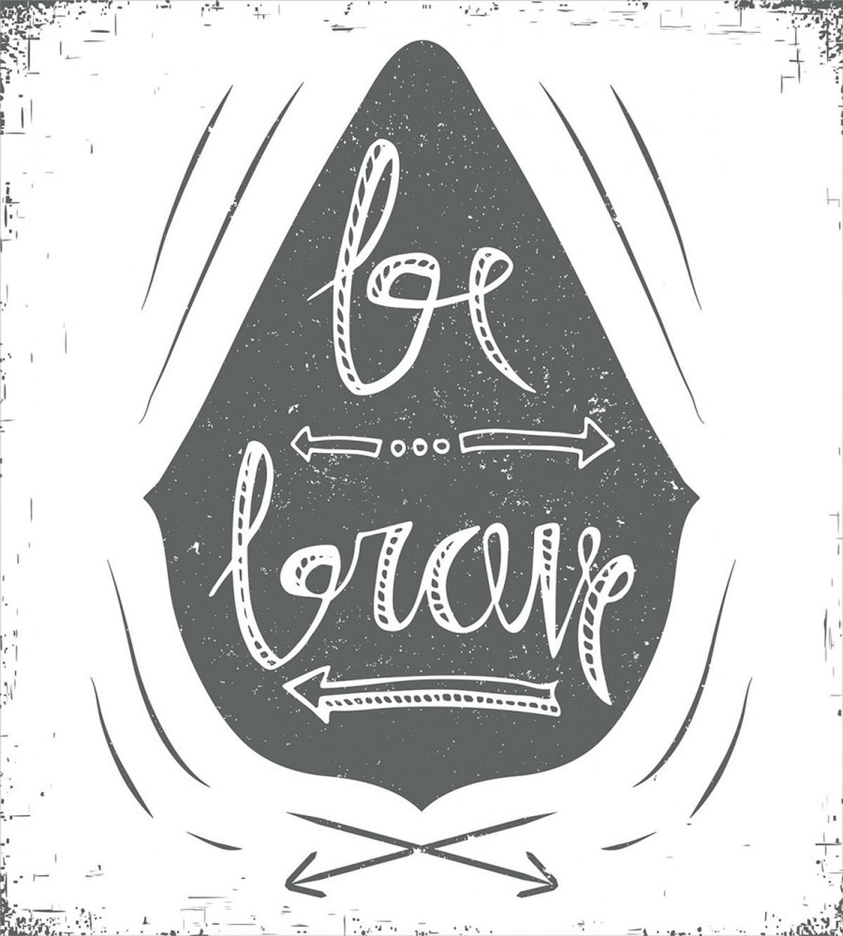 Be Brave Slogan Arrows — Pattern