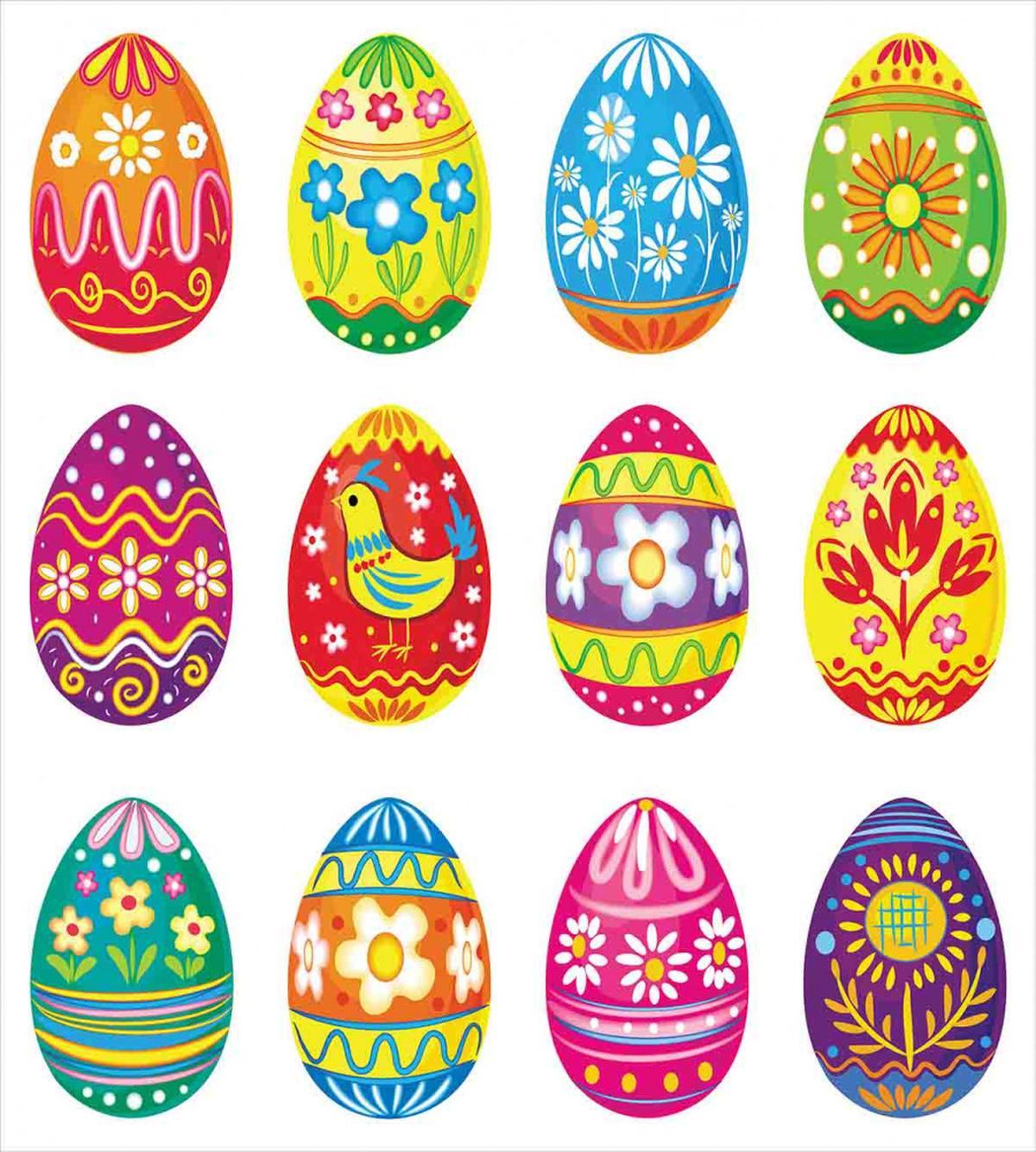 Colorful Eggs Flowers — Pattern