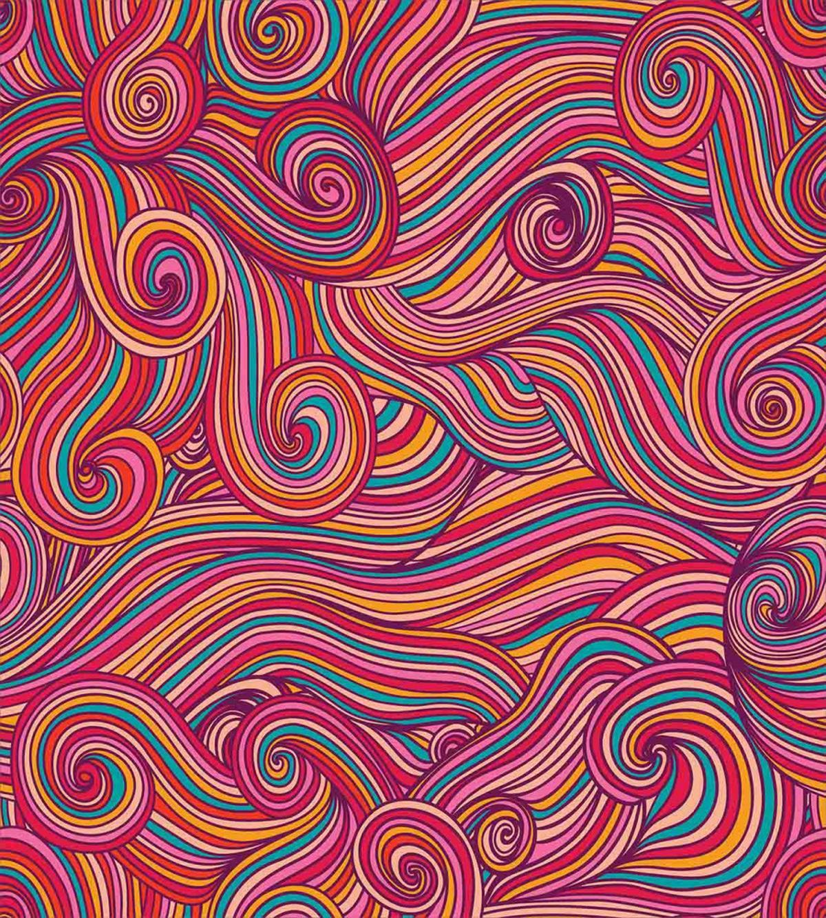 Colorful Vibrant Waves — Pattern
