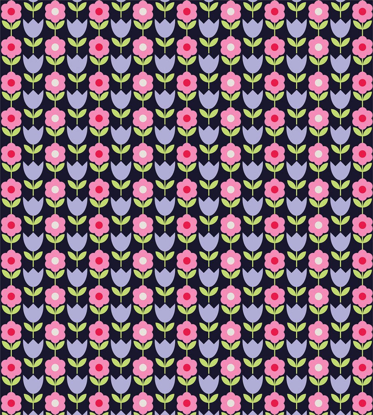 Daisy and Tulip Blossoms — Pattern