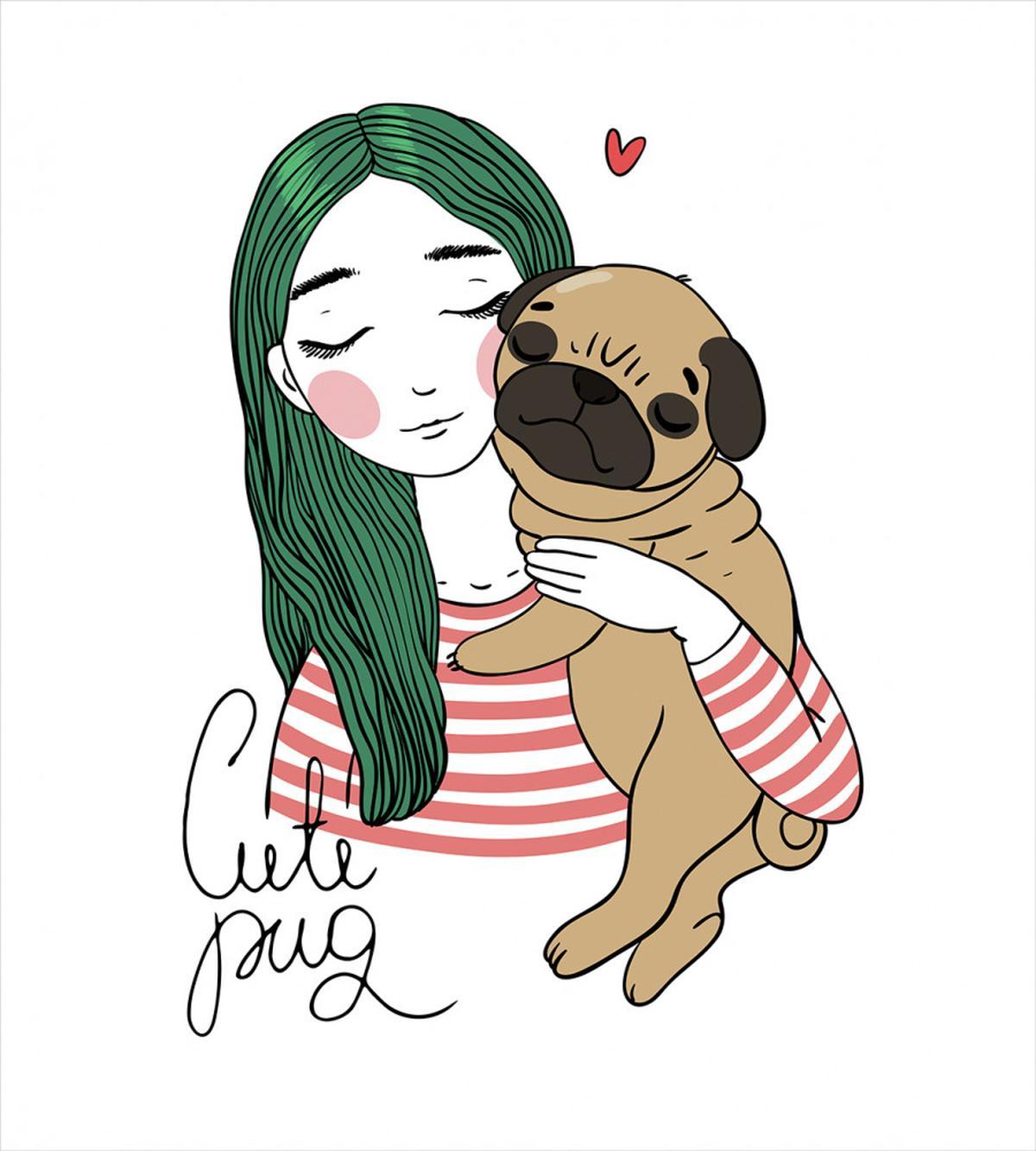 Dog with Girl — Pattern