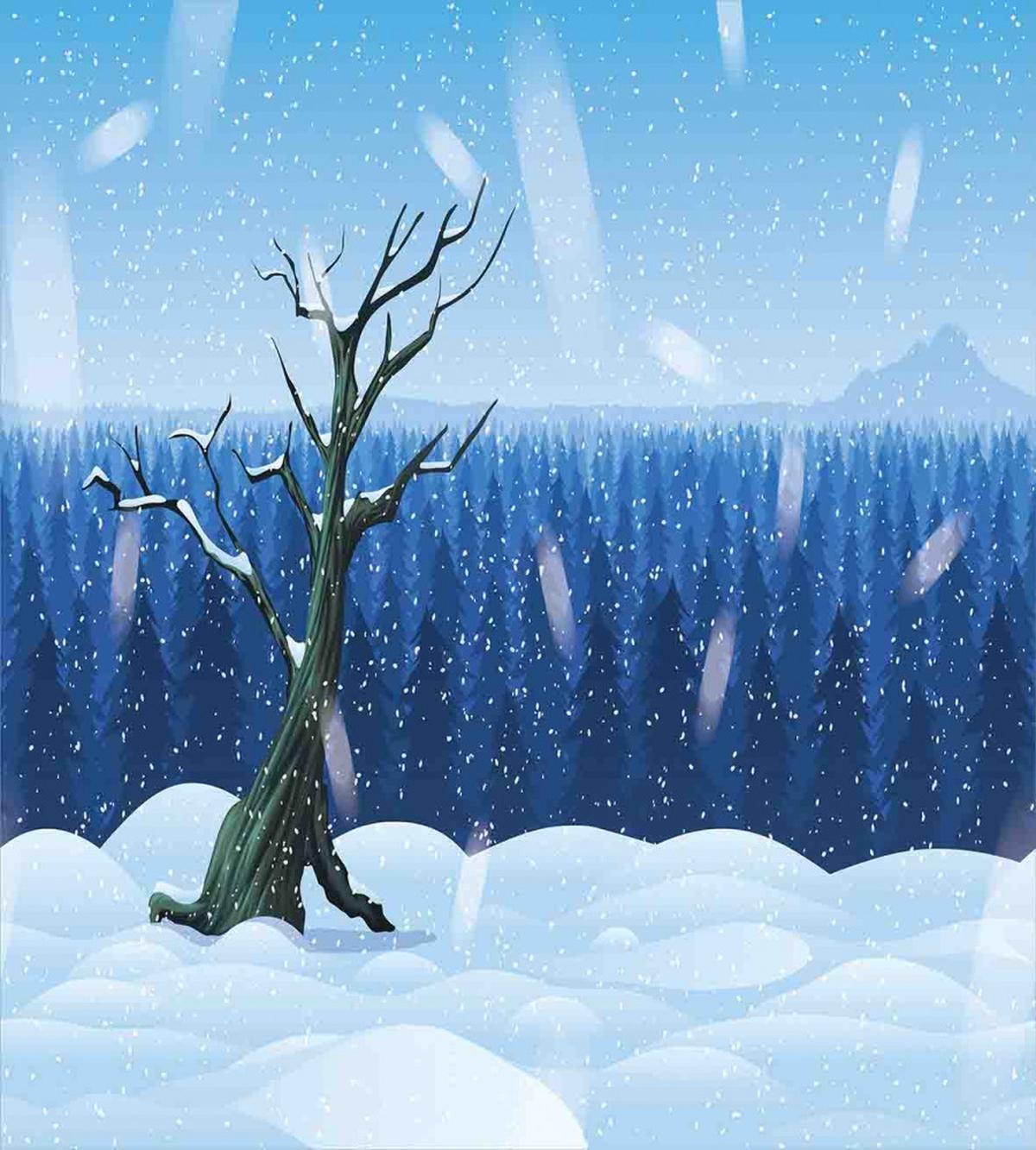 Cold Snowy Landscape — Pattern