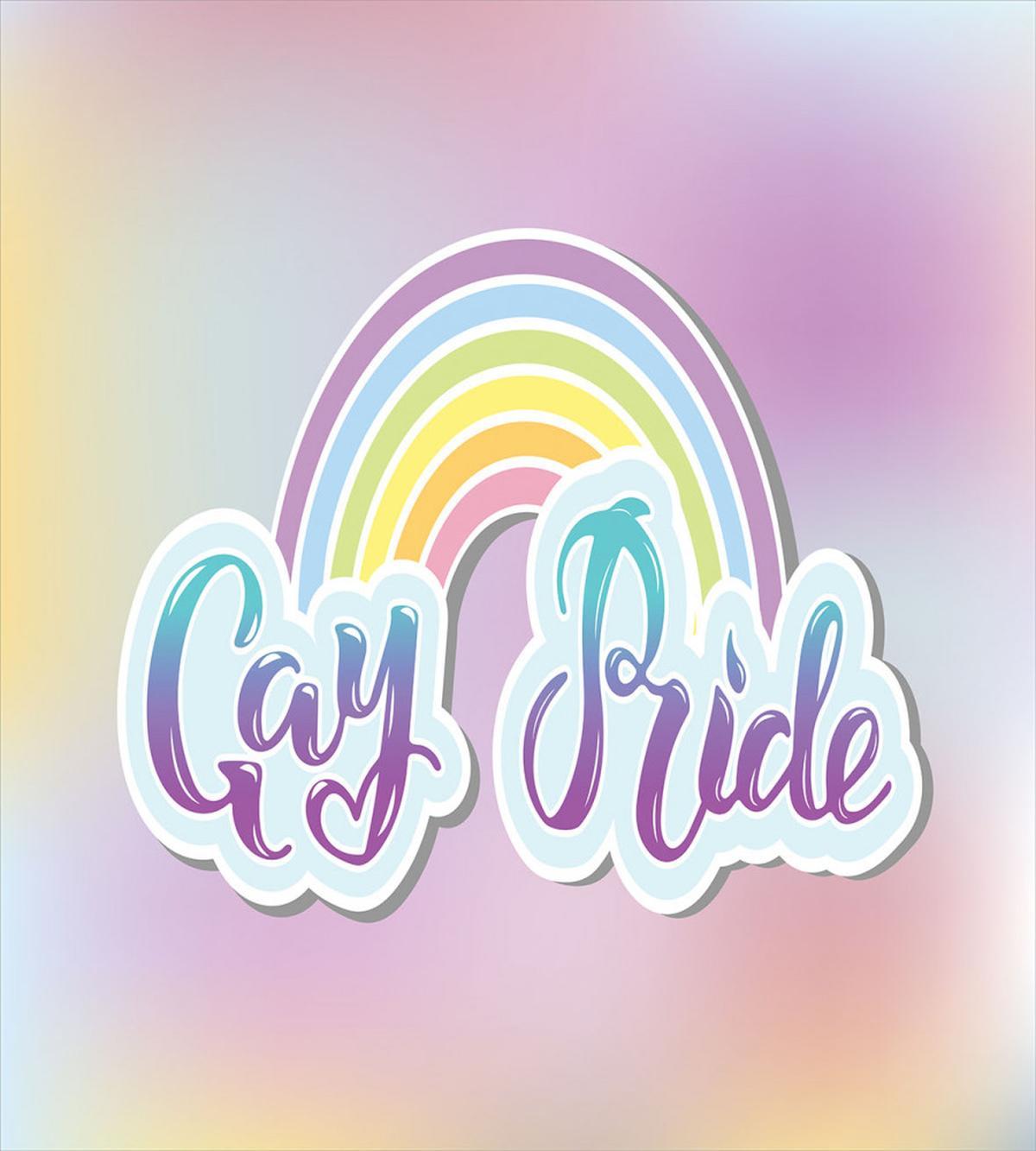 Gay Pride Clouds and Rainbow — Pattern