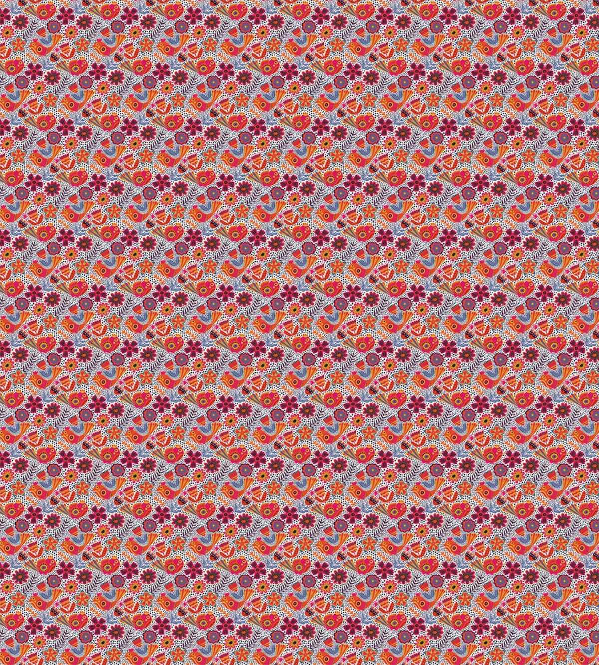 Chaotic Floral Spring Bird — Pattern
