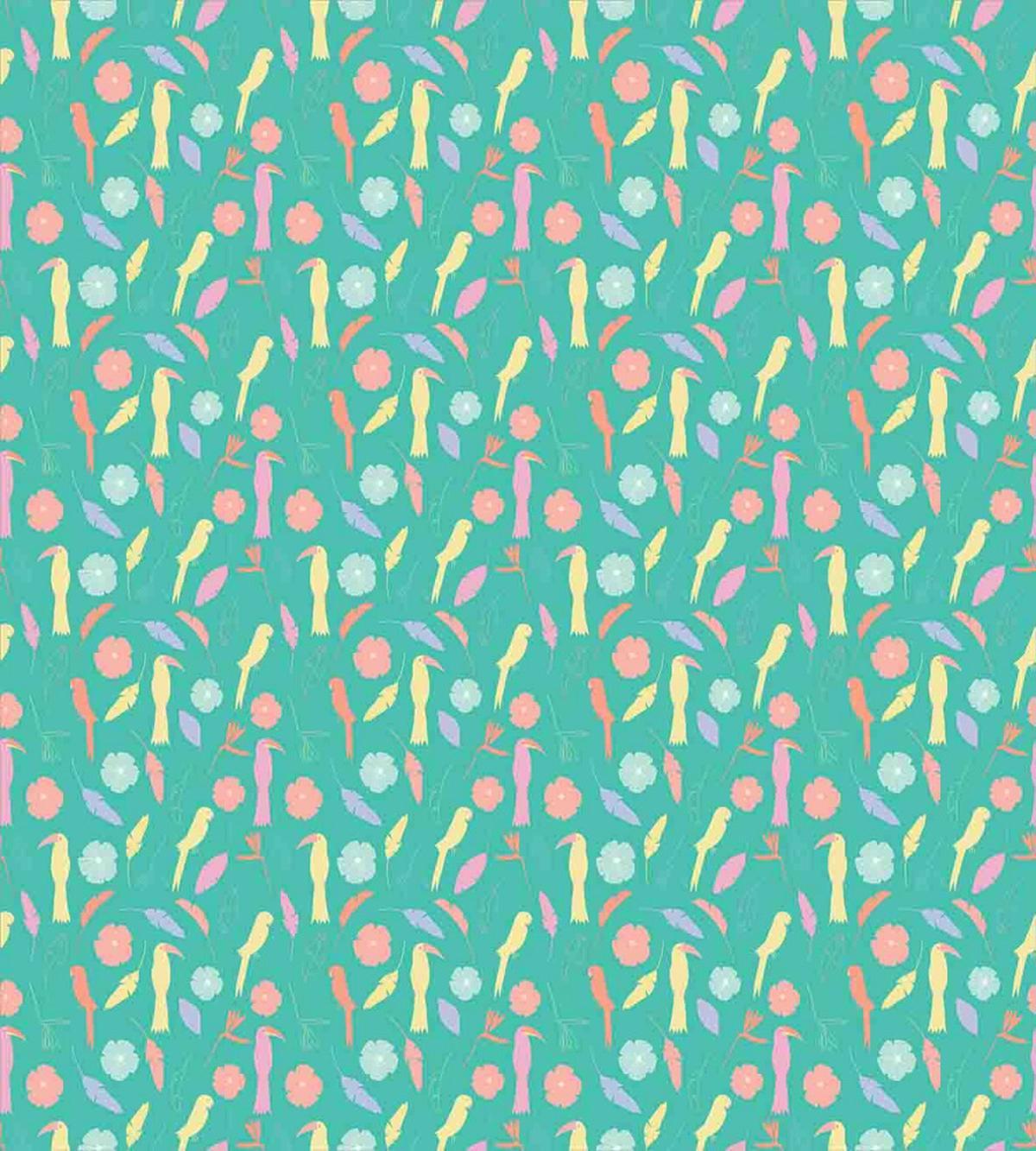 Exotic Birds Flowers — Pattern