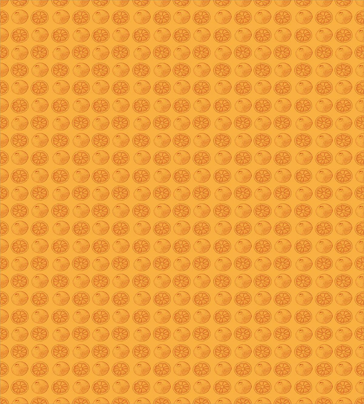 Ink Drawn Citrus Fruit Art — Pattern