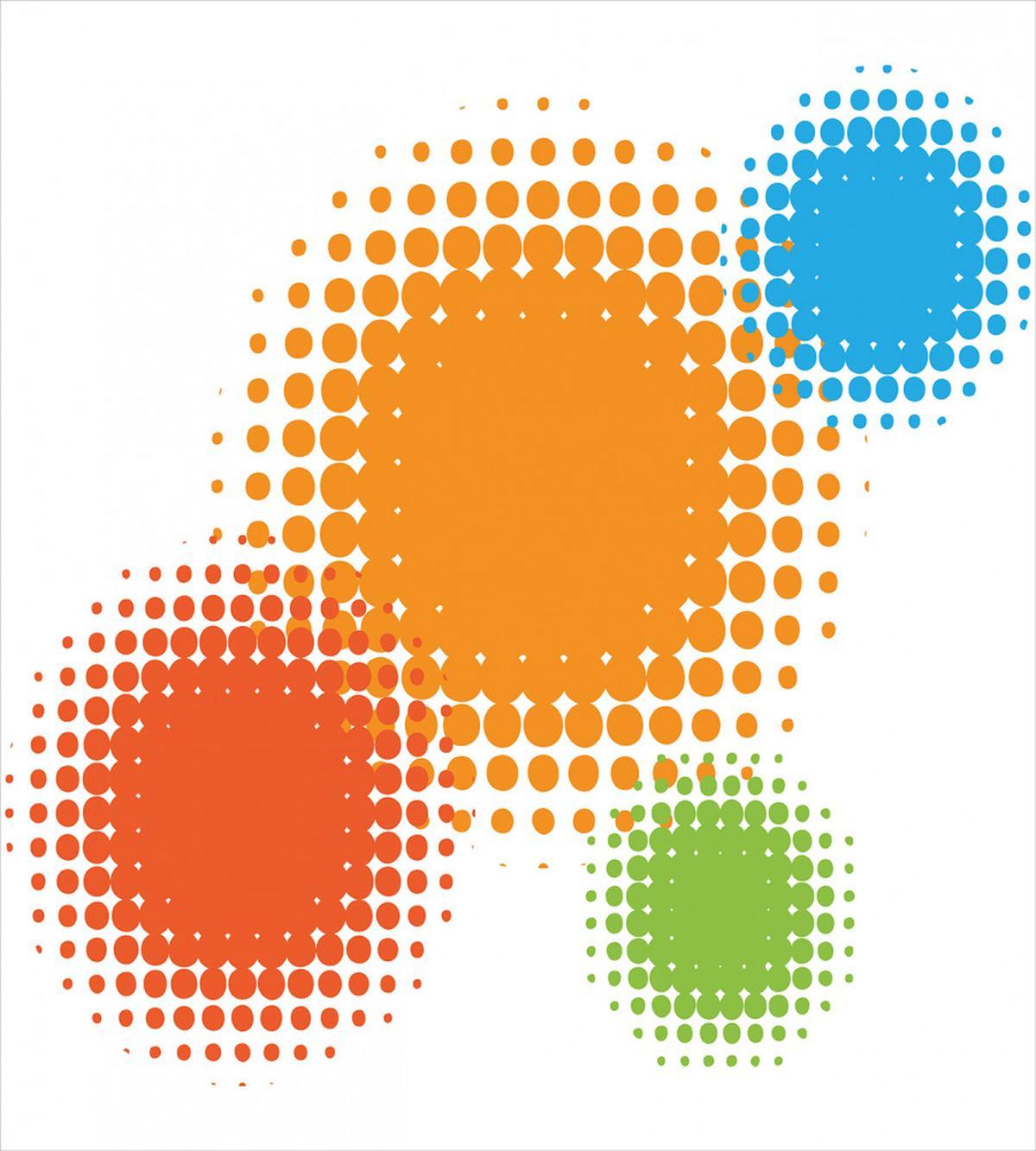 Colorful Half Tone Circles — Pattern