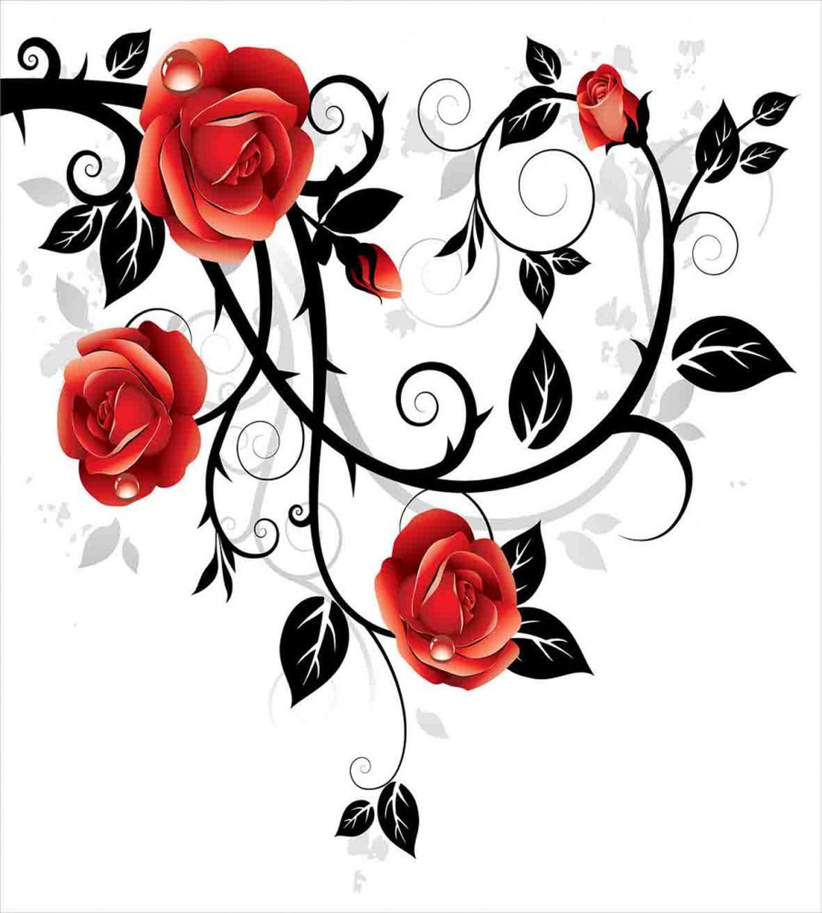 Swirling Roses Garden — Pattern