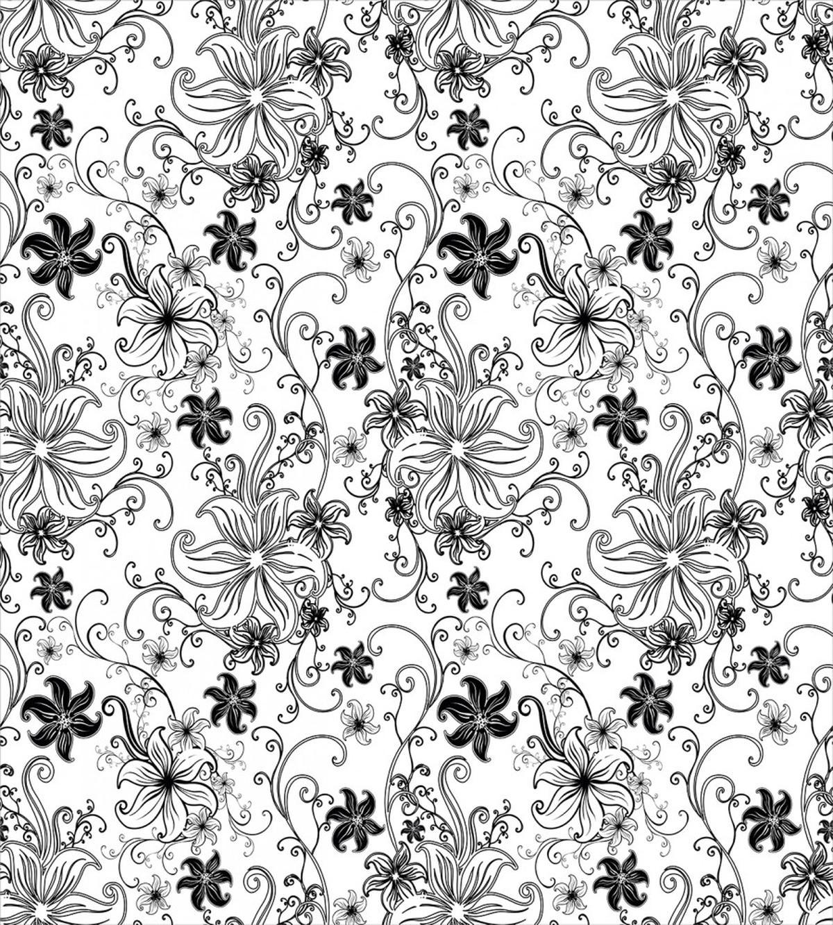 Leaves Twirls Swirls Bud — Pattern