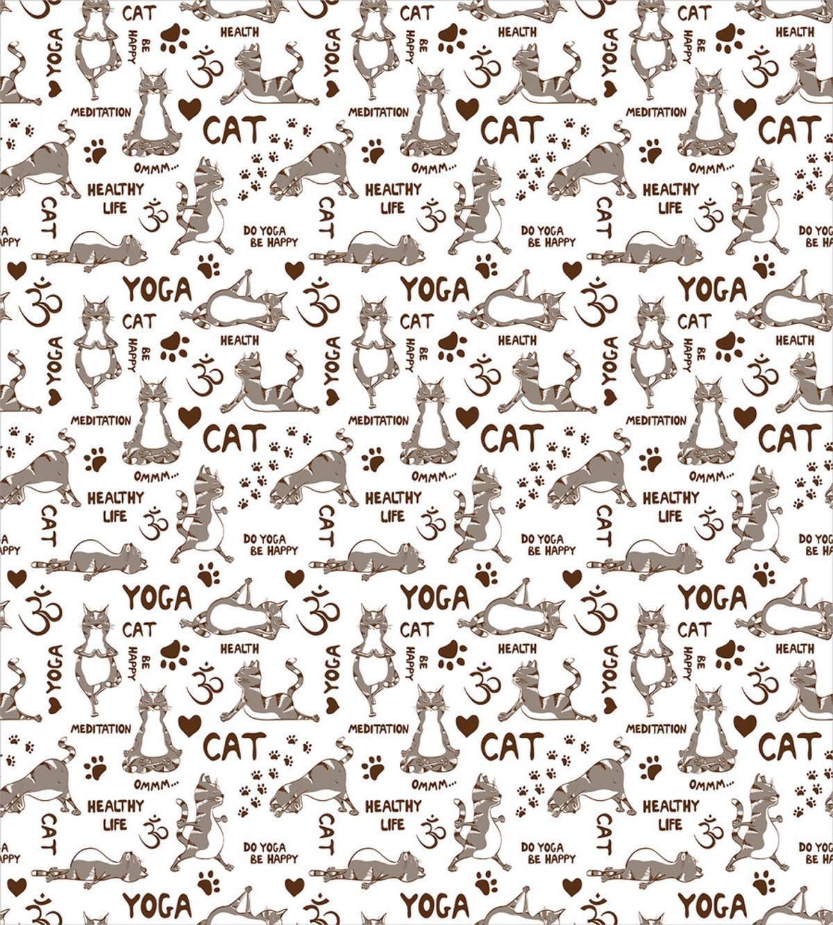 Cartoon Kitten Posture — Pattern