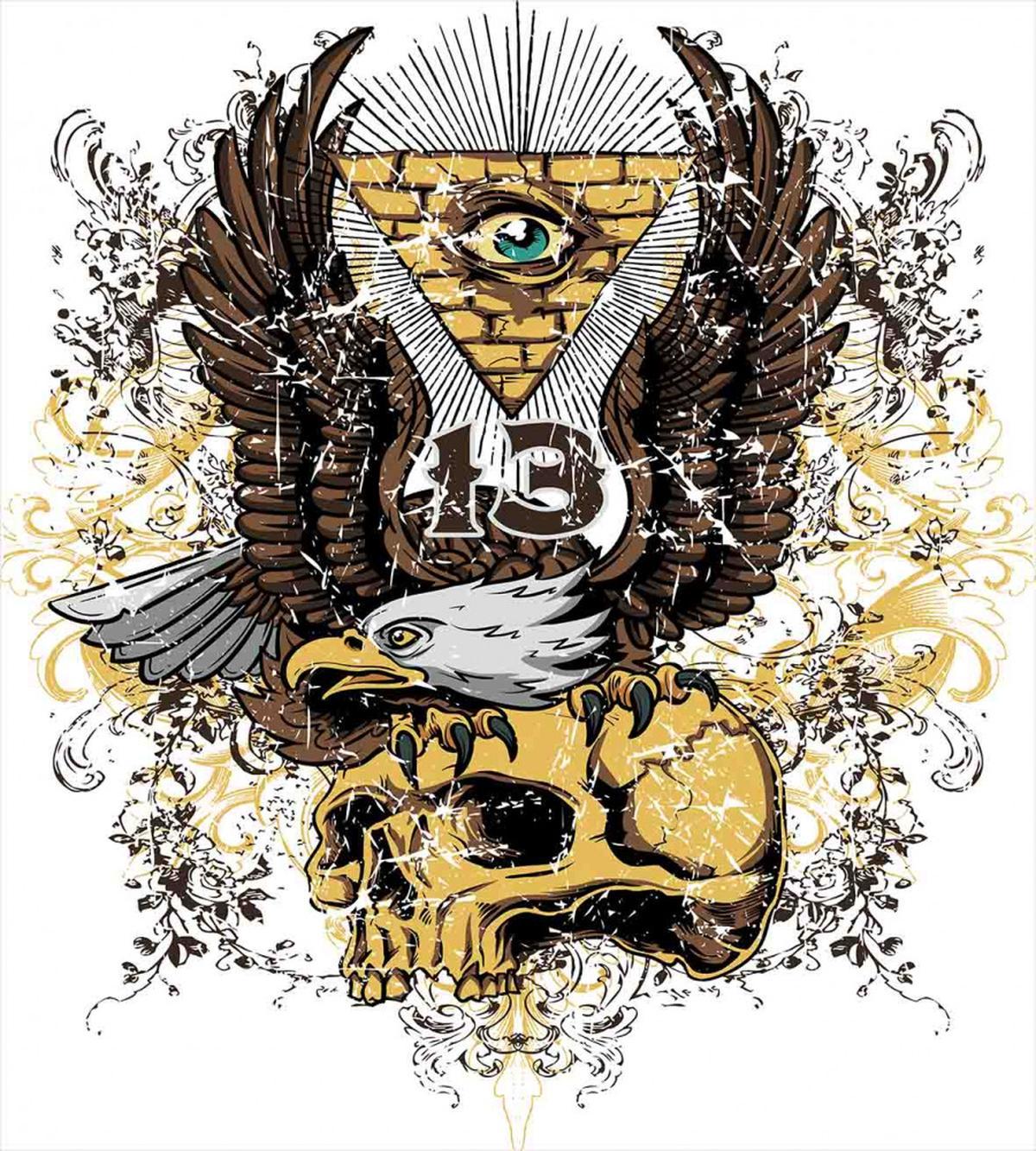 American Eagle on Skull — Pattern