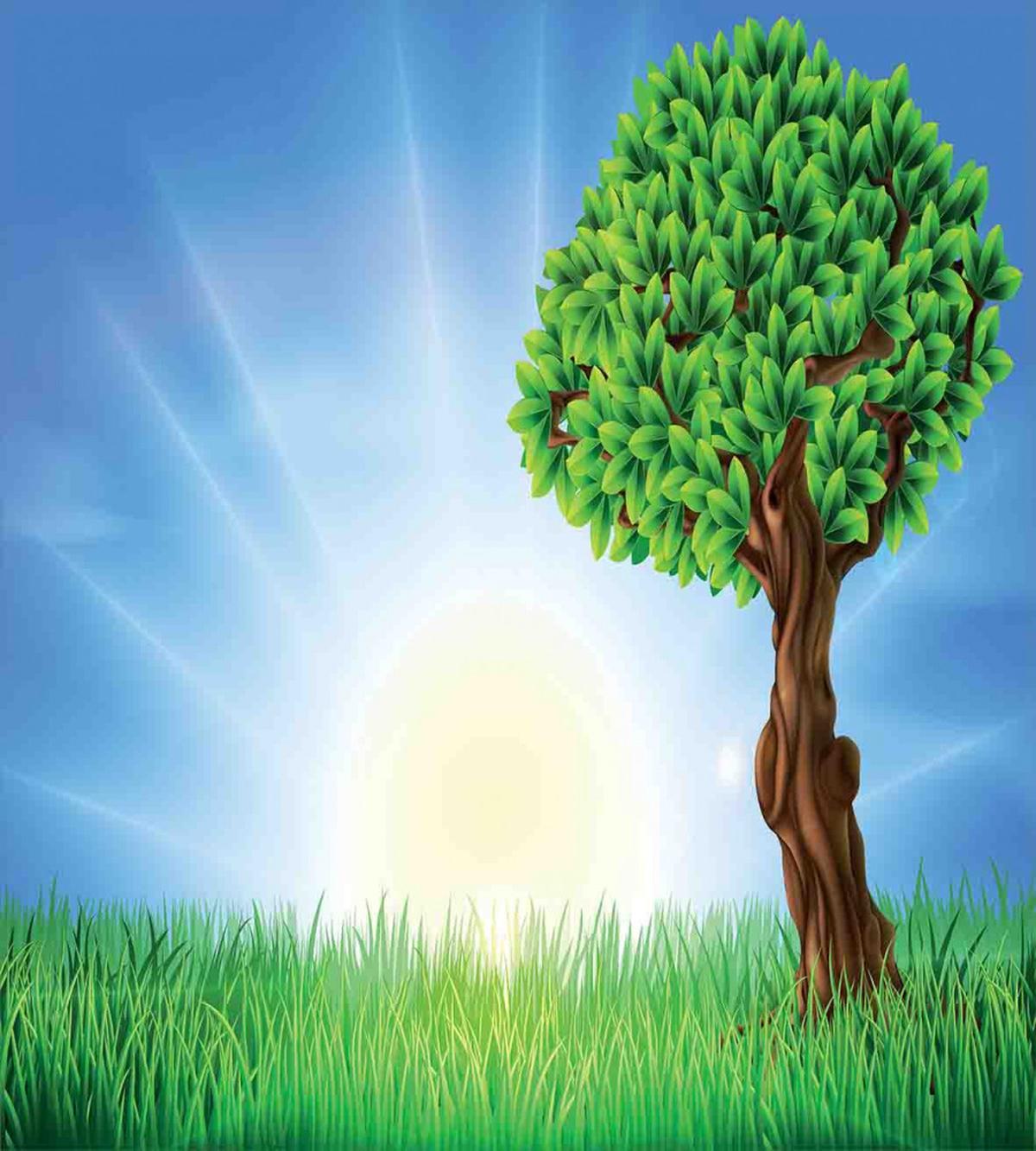 Foliage Leaves Lonely Tree — Pattern