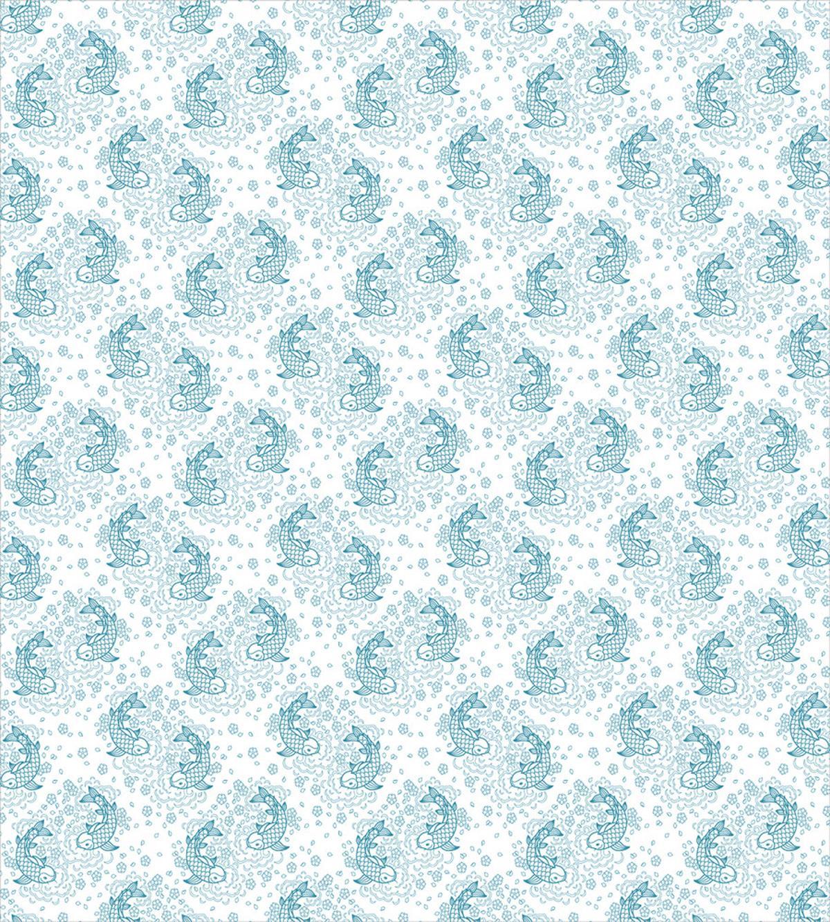 Koi Fishes Sketch Style — Pattern