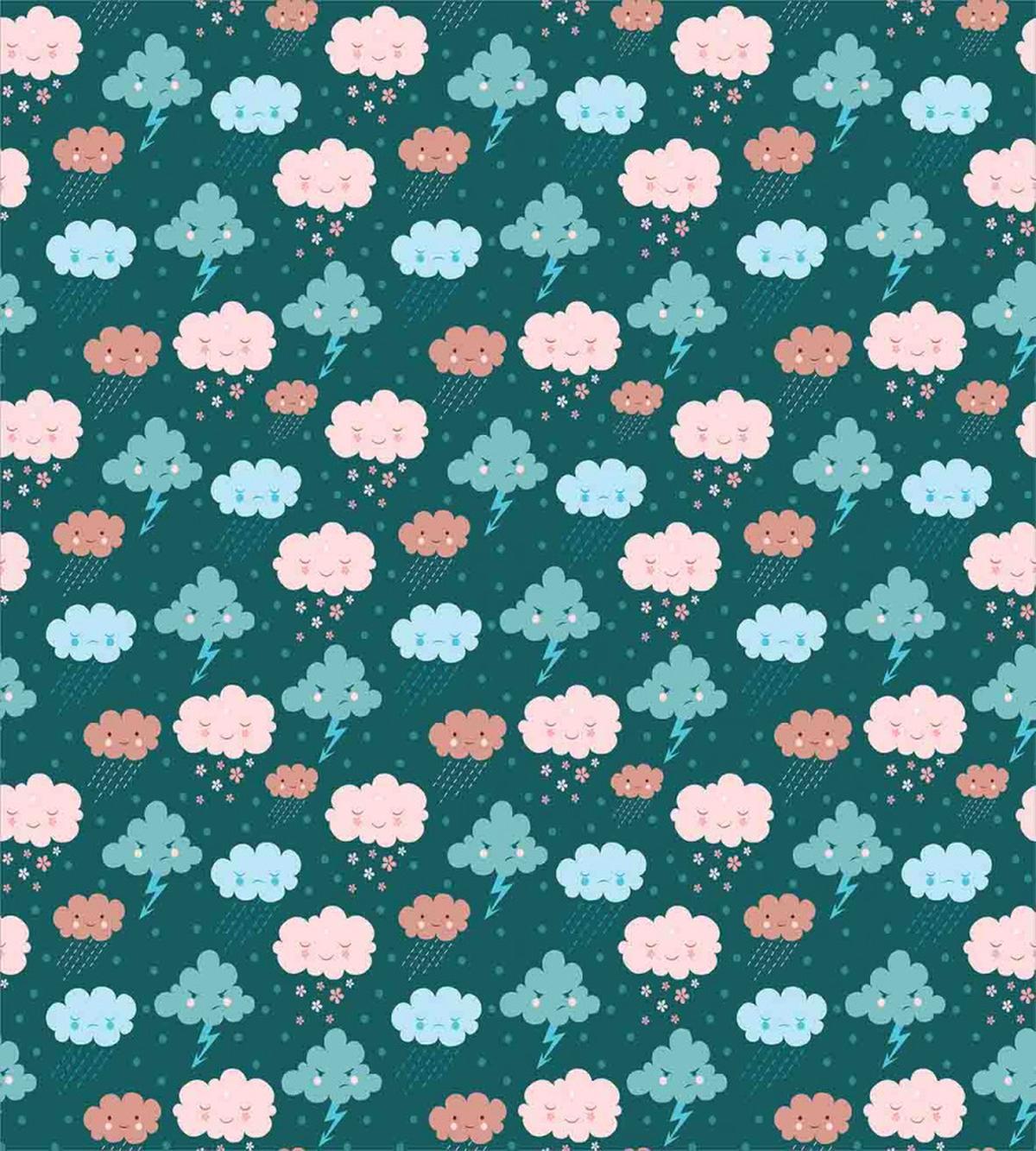 Happy Sad Angry Clouds — Pattern