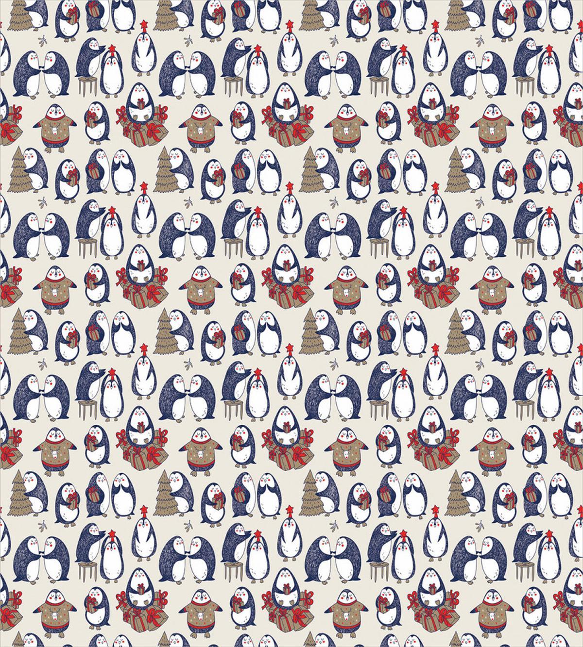 Grunge Penguins Boxes — Pattern