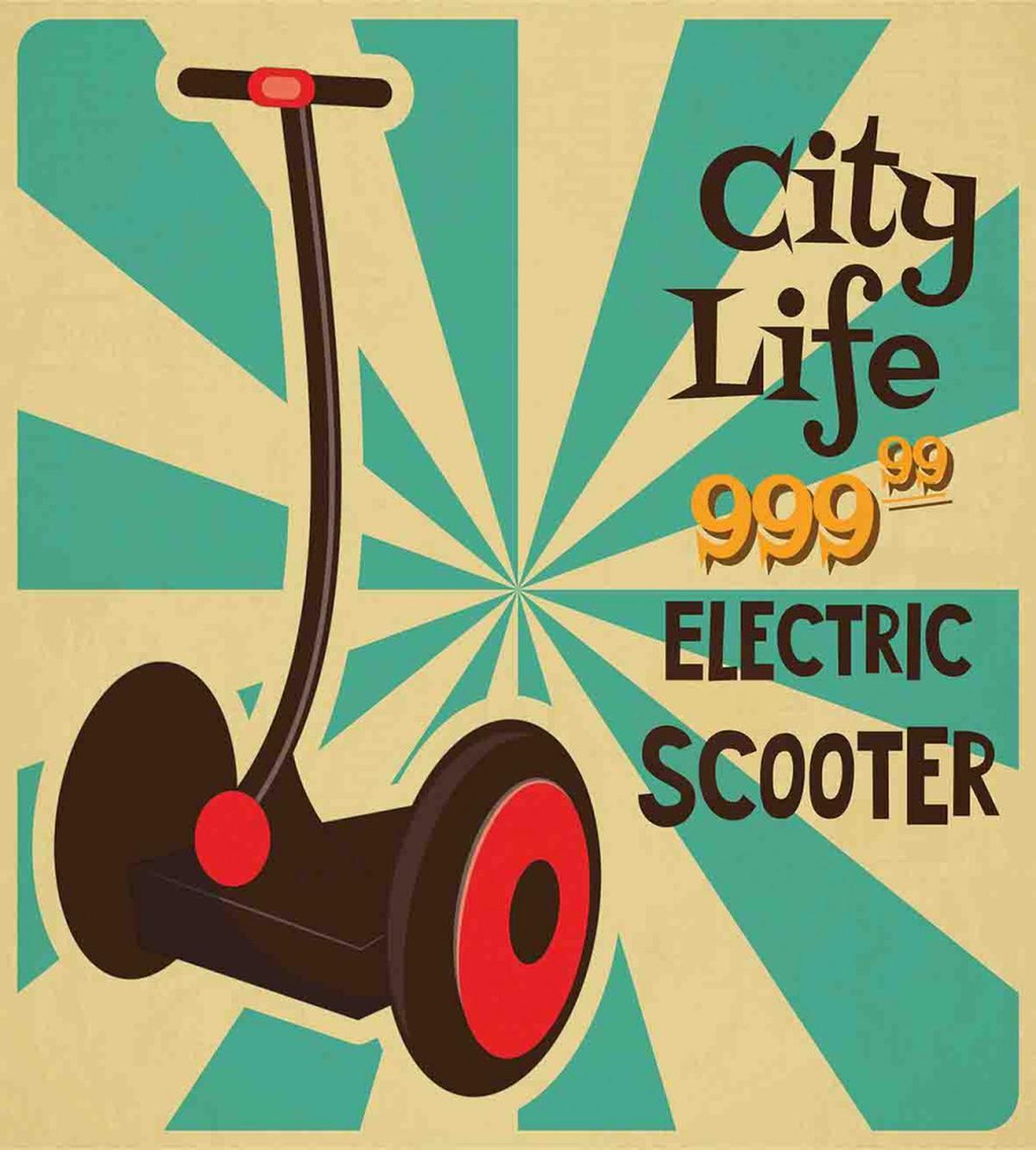 Pop Art Scooter Retro — Pattern