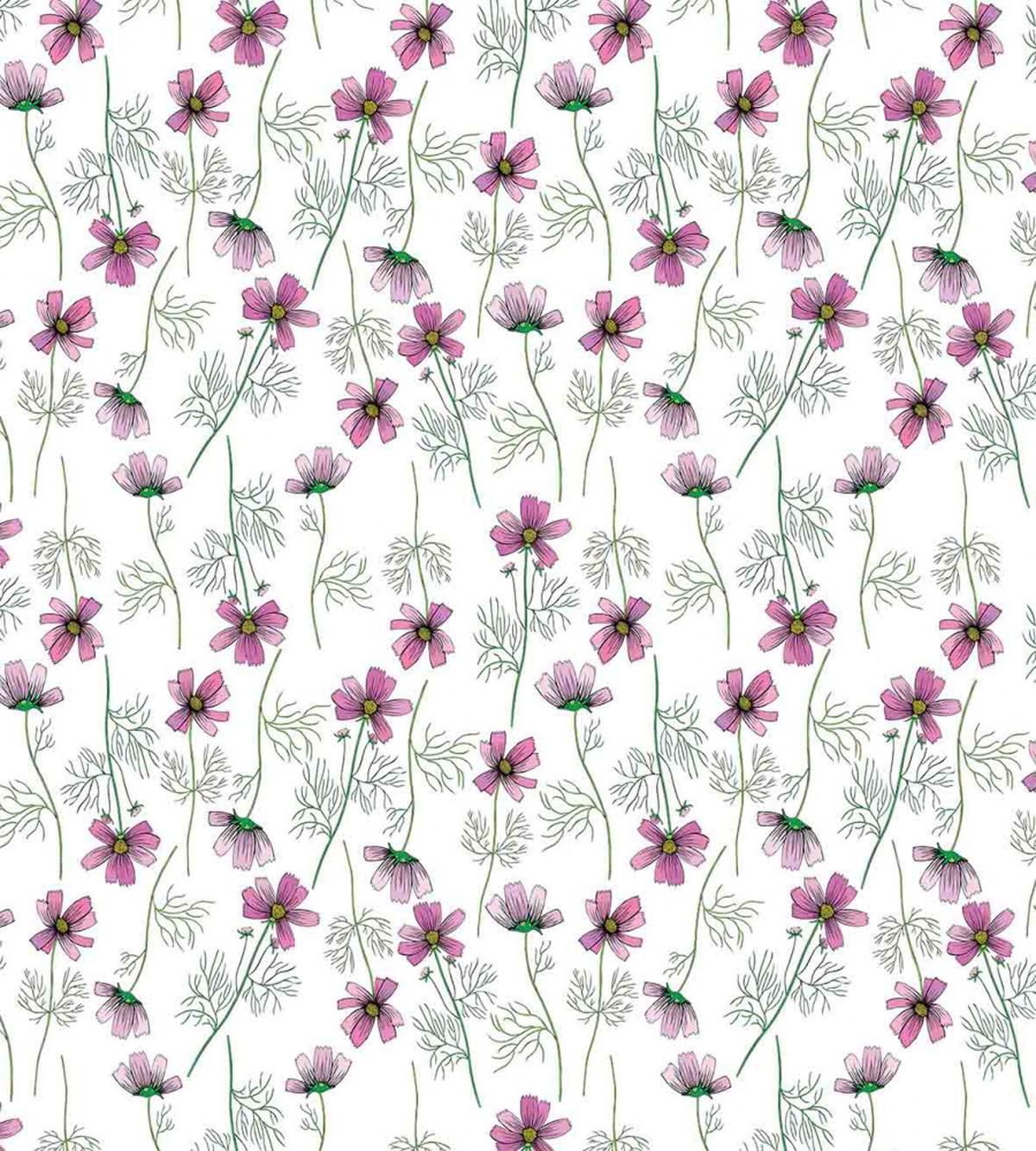 Cosmos Flowers in Pink — Pattern